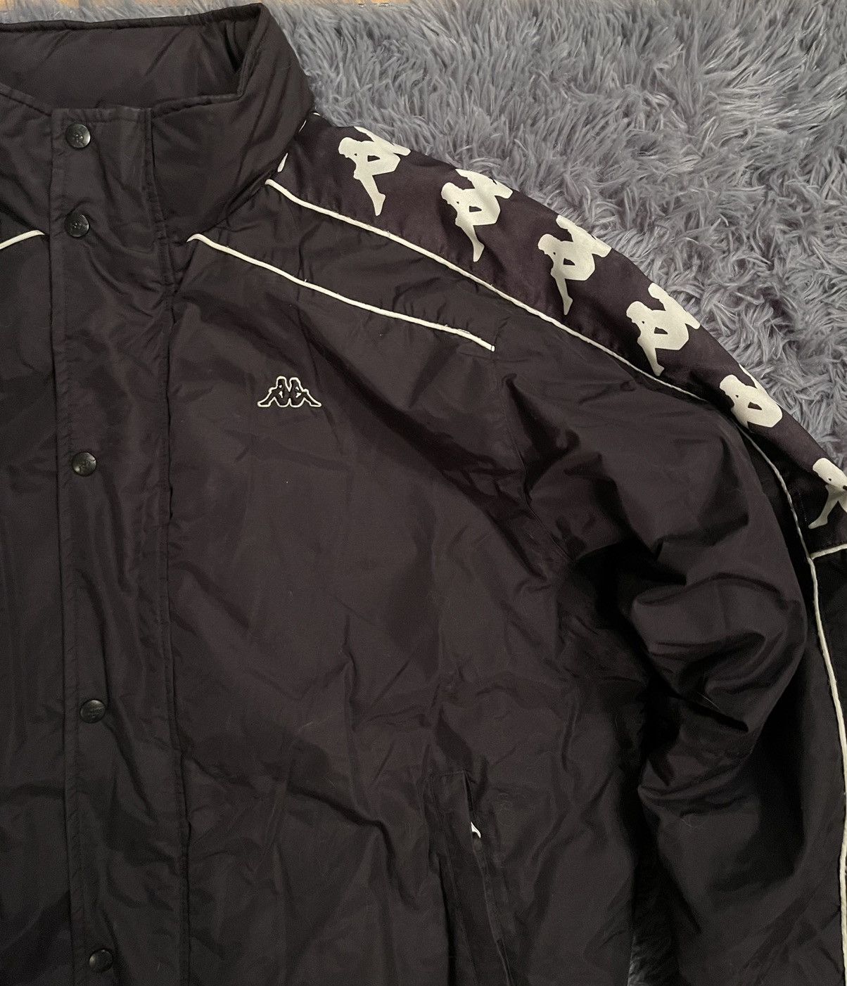 Kappa × Vintage Kappa 90s vintage multilogo striped jacket Size US L / EU 52-54 / 3 - 3 Thumbnail