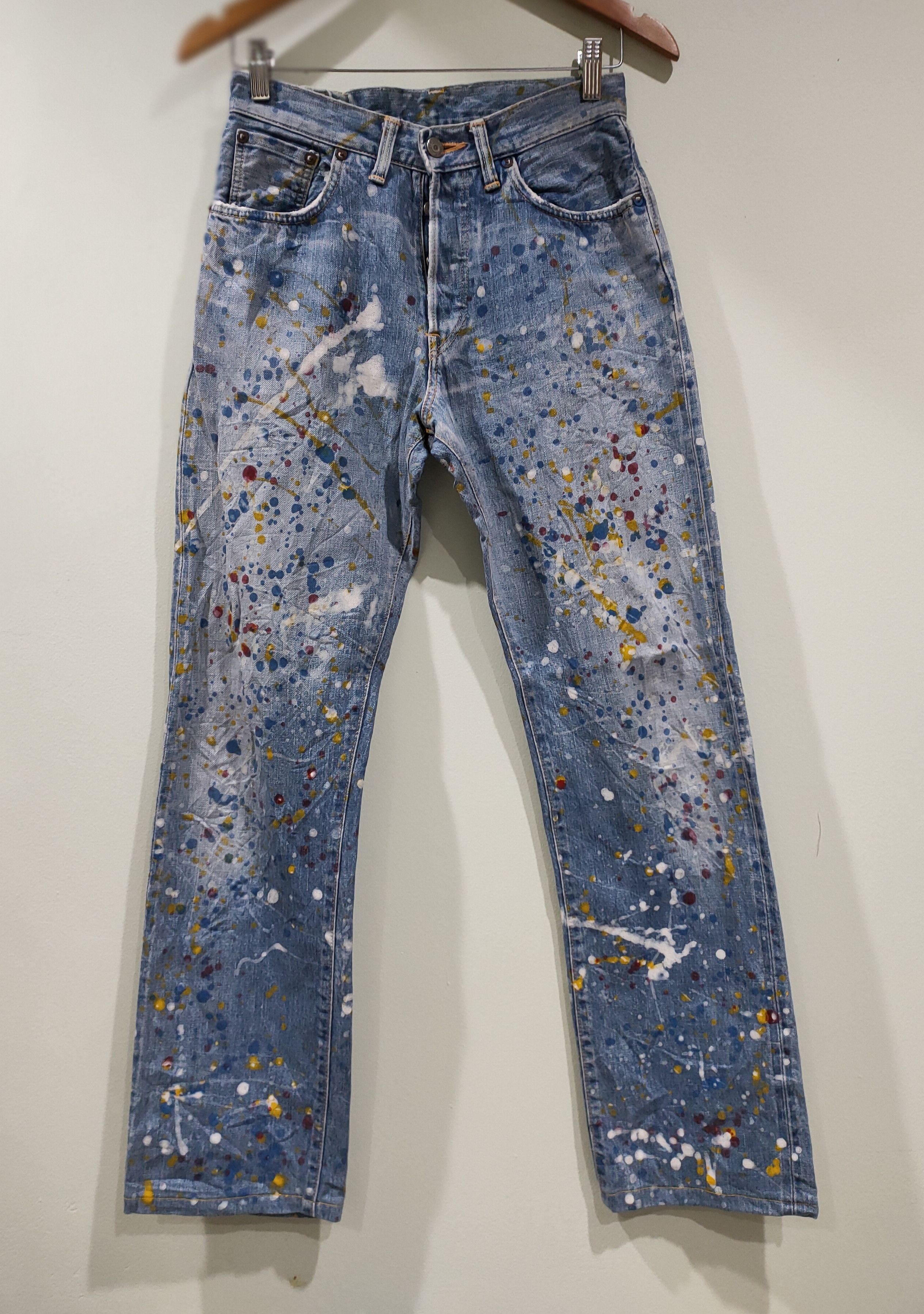 Edwin 🔥Sick !!Edwin Paint Splattered Jeans🔥 Size US 27 - 2 Thumbnail