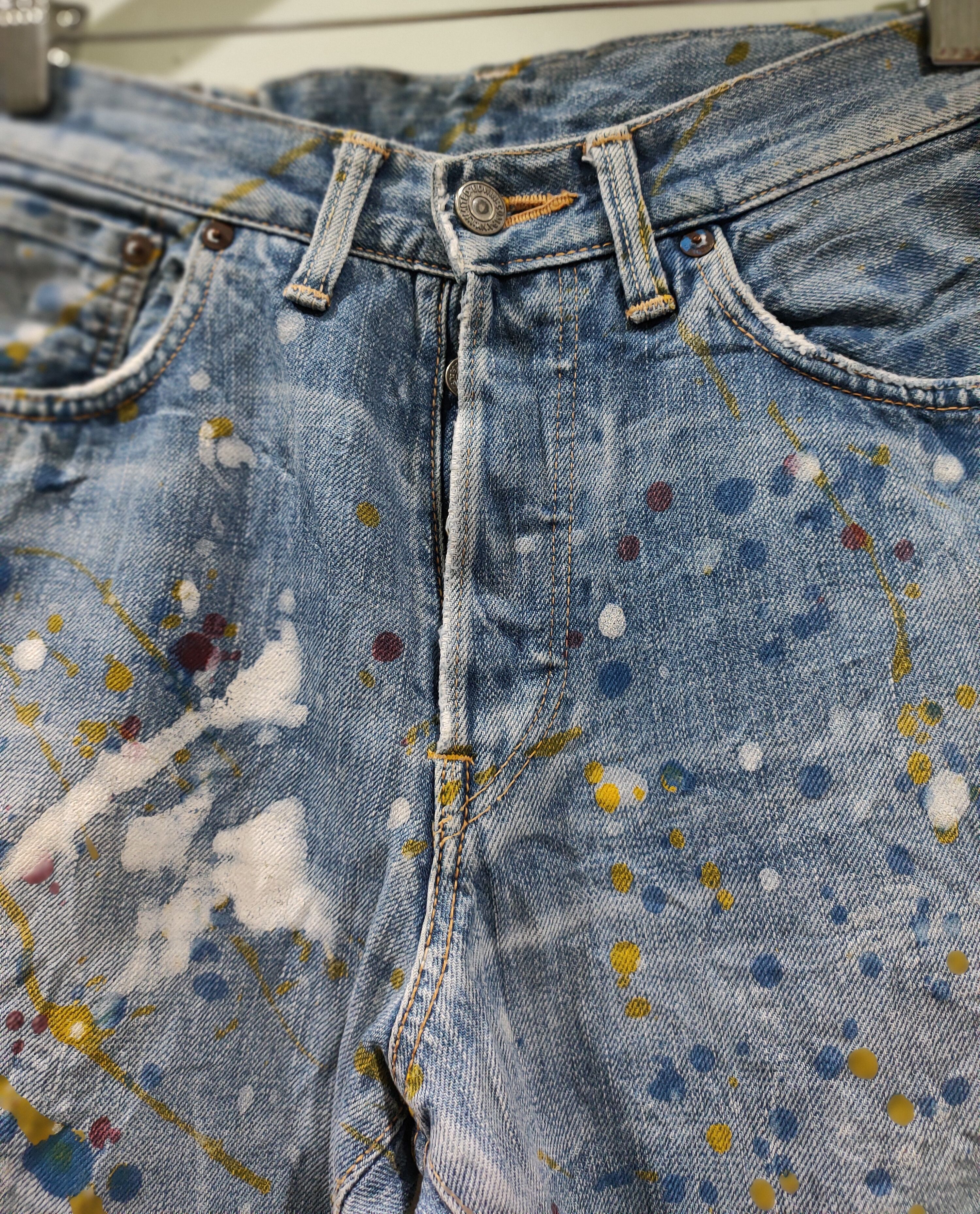 Edwin 🔥Sick !!Edwin Paint Splattered Jeans🔥 Size US 27 - 3 Thumbnail