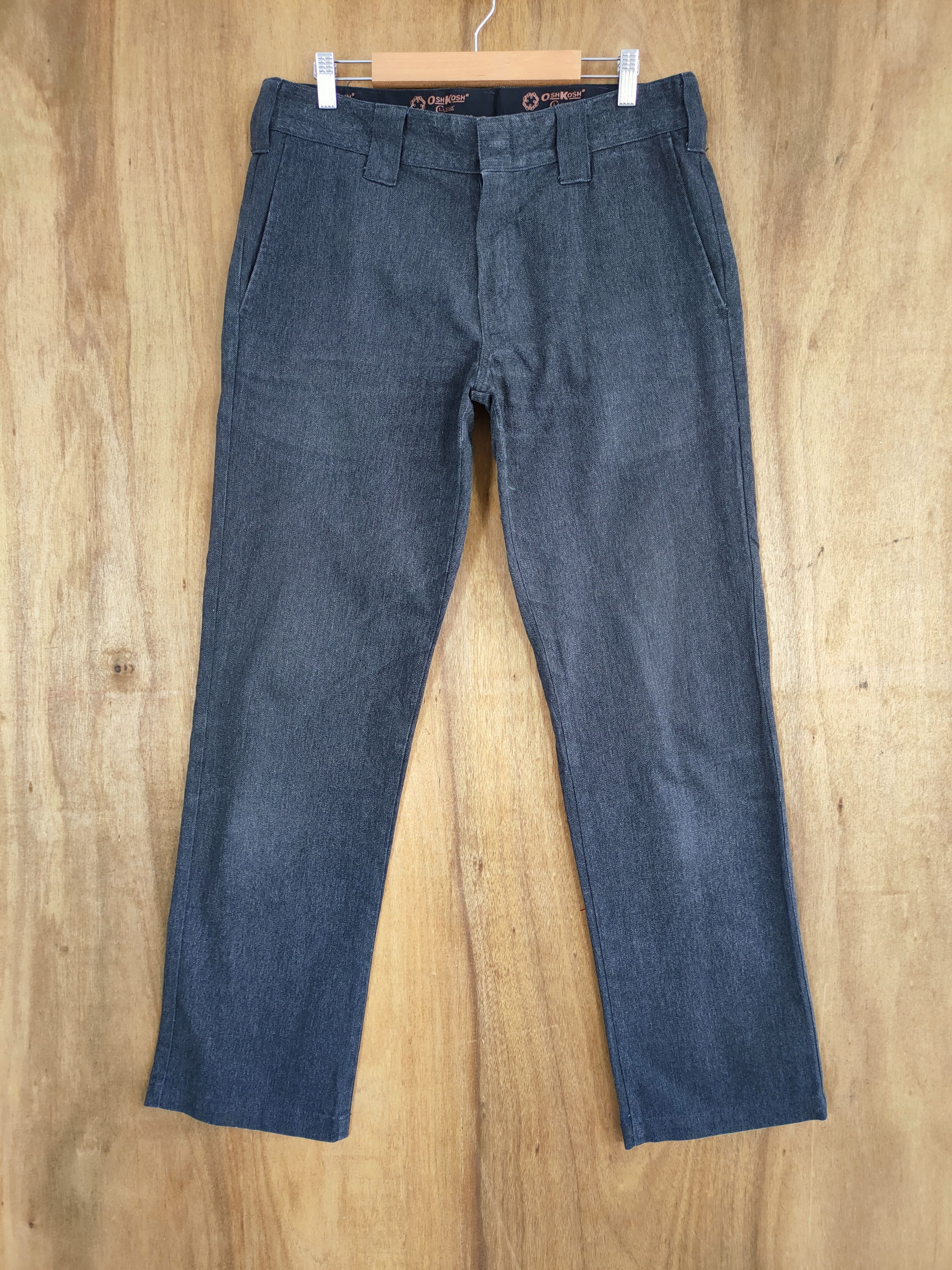 Japanese Brand × Oshkosh VINTAGE OSHKOSH FADED BLACK CHINO PANTS Size US 34 / EU 50 - 1 Thumbnail