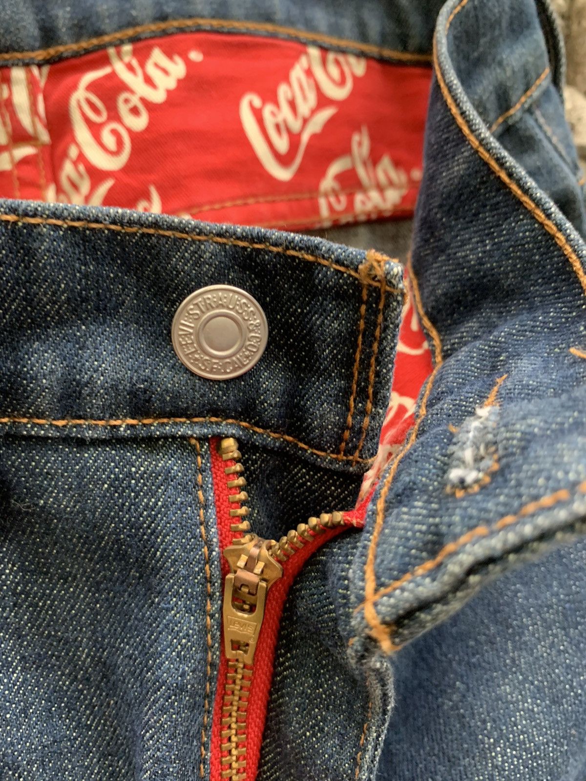 Coca Cola × Levi's Rare Levis x Coca-Cola Collabration Denim Pants Size US 28 / EU 44 - 21 Thumbnail