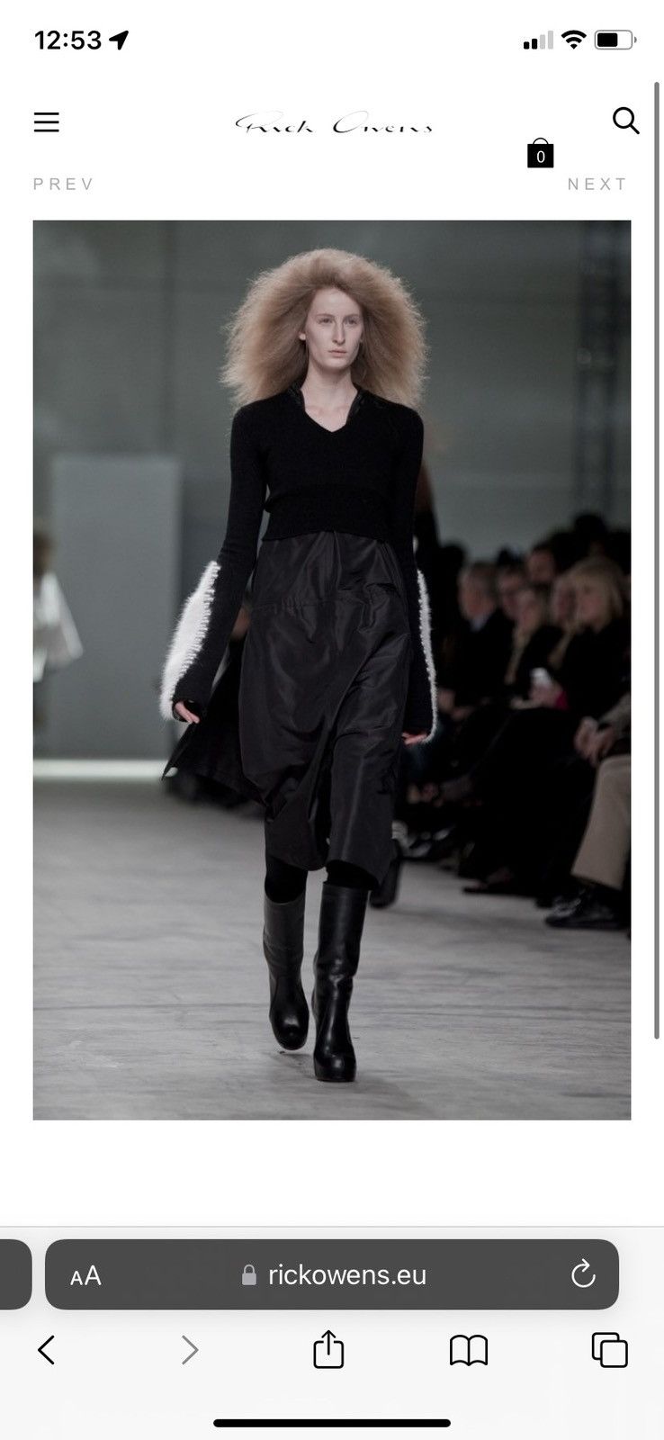 Small Rick Owens women's FW13 Plinth runway sweater