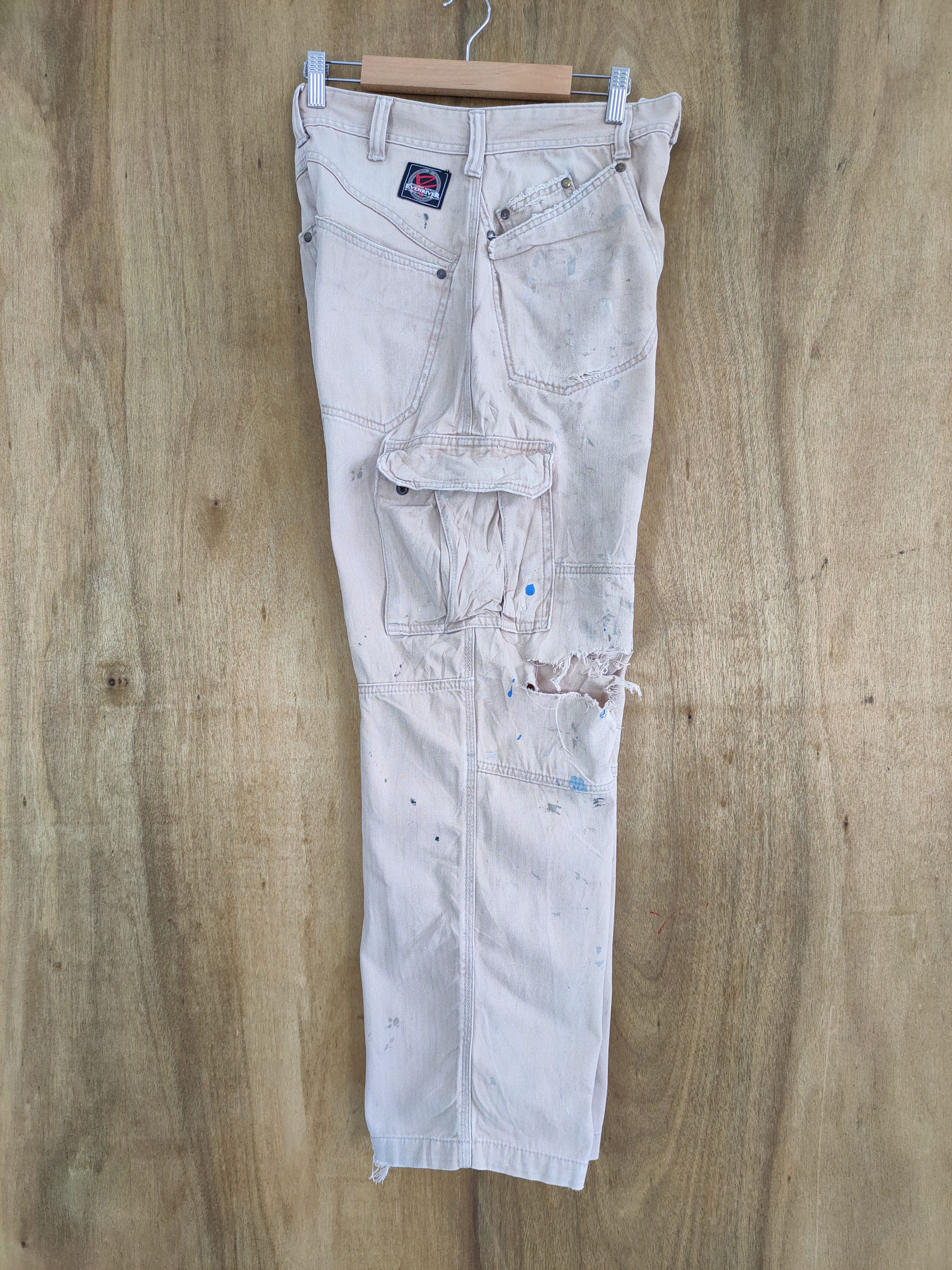 Japanese Brand VINTAGE FADED DISTRESSED RUSTY CARGO PANTS Size US 30 / EU 46 - 3 Thumbnail