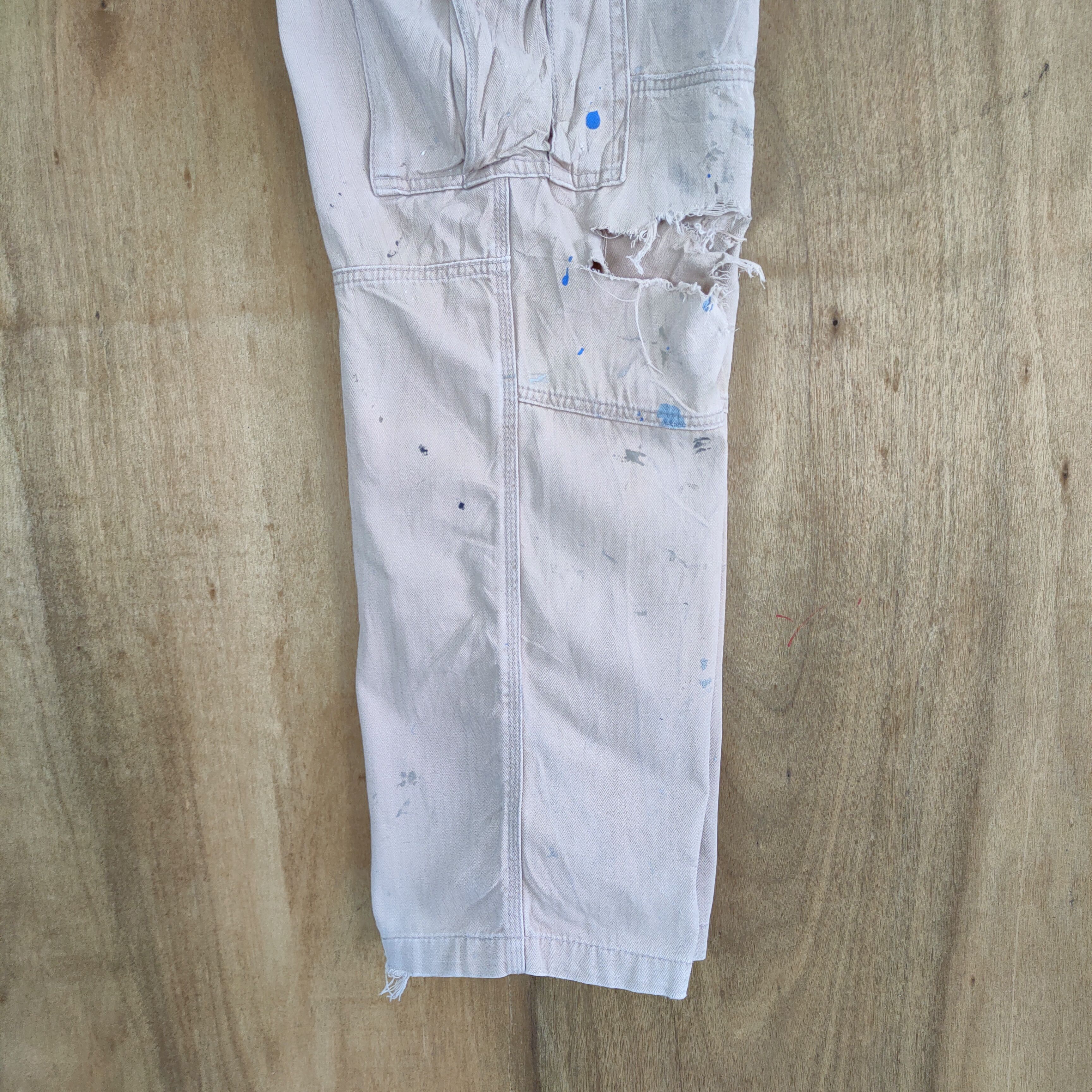 Japanese Brand VINTAGE FADED DISTRESSED RUSTY CARGO PANTS Size US 30 / EU 46 - 17 Thumbnail