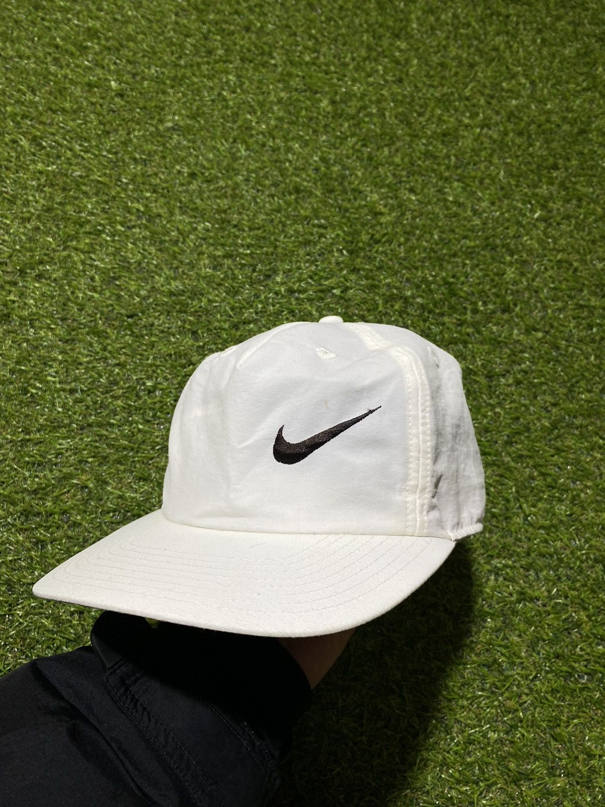 Nike × Vintage Vintage 90s Nike cap streetwear y2k style small swoosh Size ONE SIZE - 1 Thumbnail