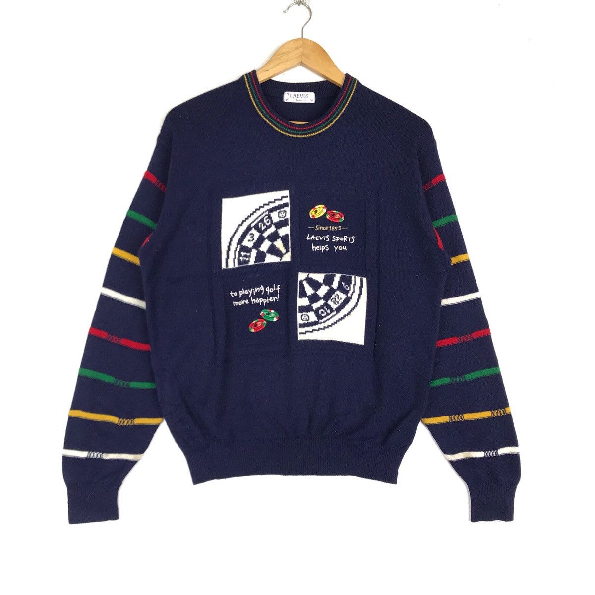 Japanese Brand Vintage LAEVIS Sports Knitwear Sweatshirt Japanese Brand Size US M / EU 48-50 / 2 - 1 Thumbnail