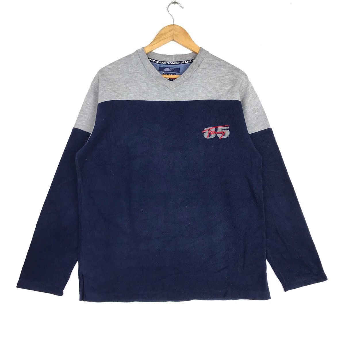 Tommy Hilfiger Vintage TOMMY Jeans 85 Fleece Sweatshirt TwoTone Streetwear Size US M / EU 48-50 / 2 - 1 Thumbnail