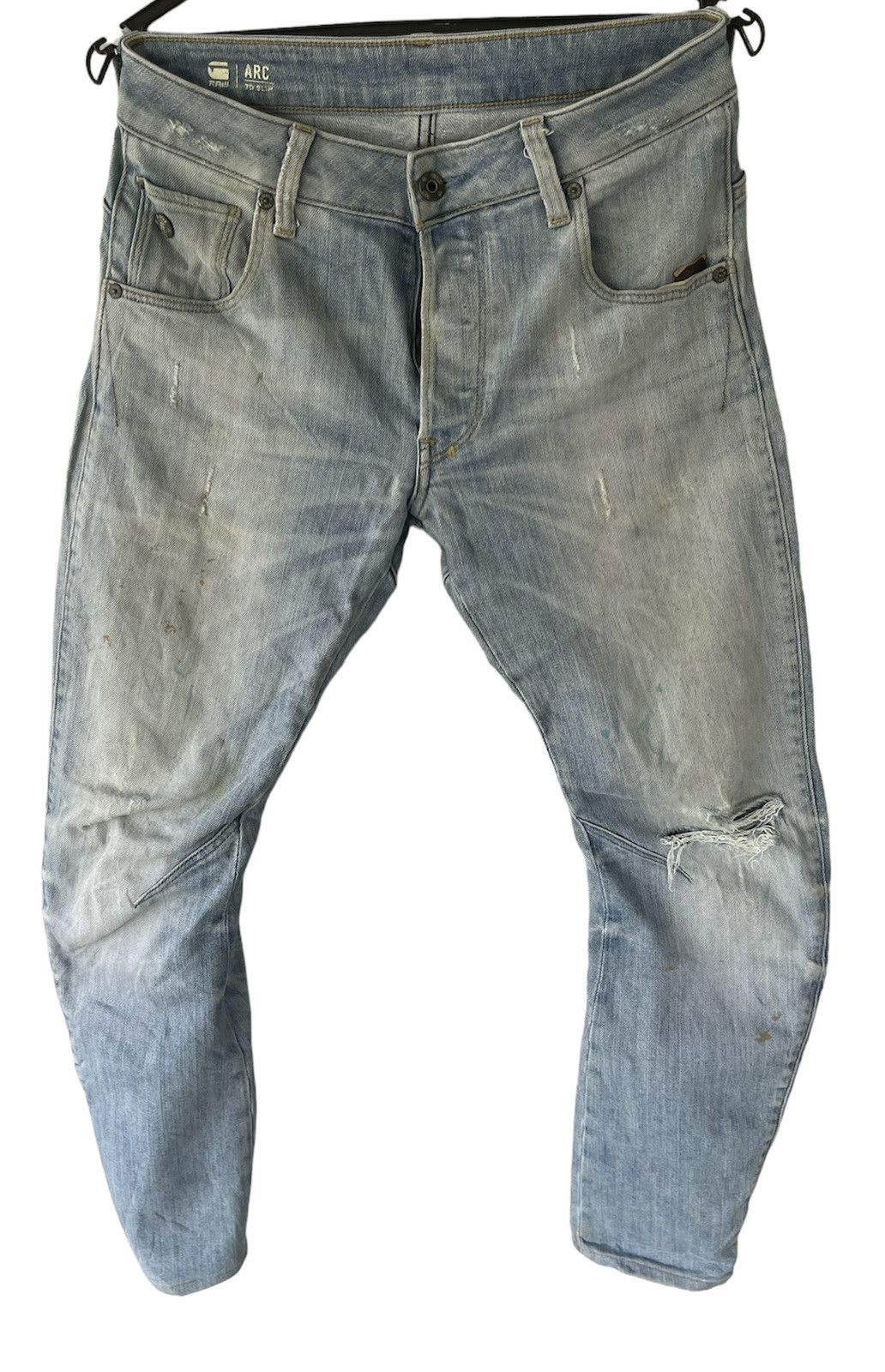 G-STAR JEANS LIGHT BLUE DISTRESS