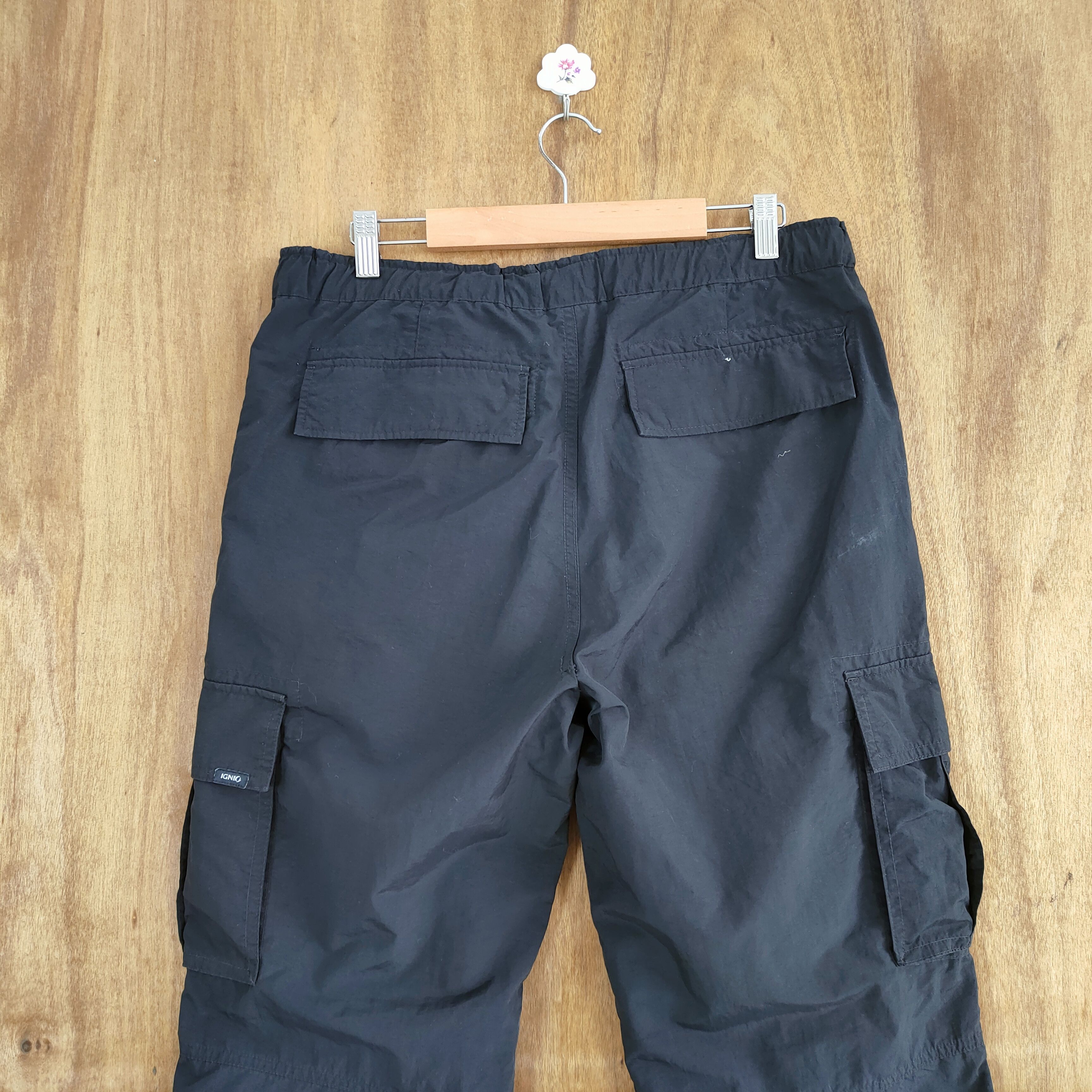 Japanese Brand IGNI BLACK CARGO PANTS Size US 32 / EU 48 - 8 Thumbnail