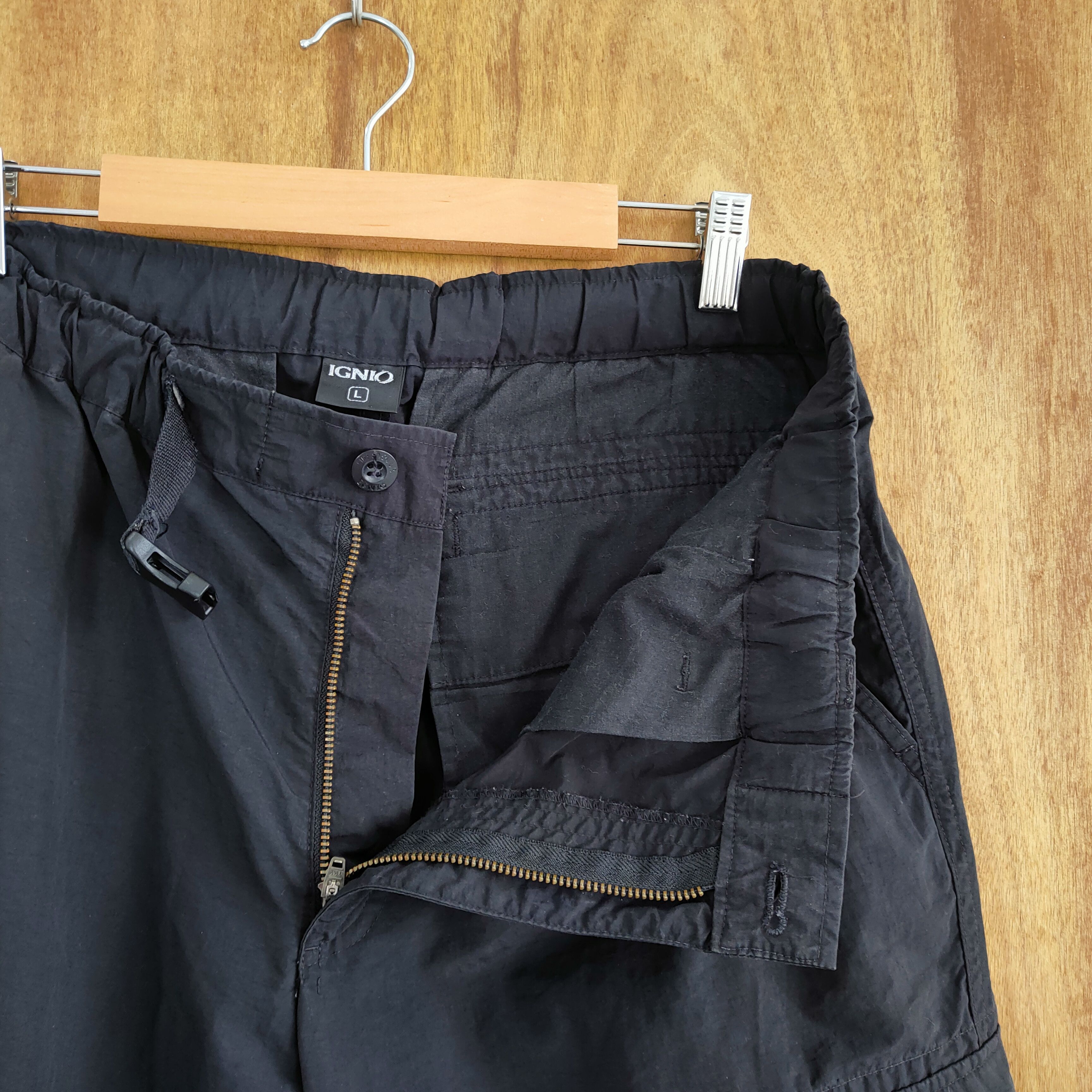 Japanese Brand IGNI BLACK CARGO PANTS Size US 32 / EU 48 - 10 Thumbnail