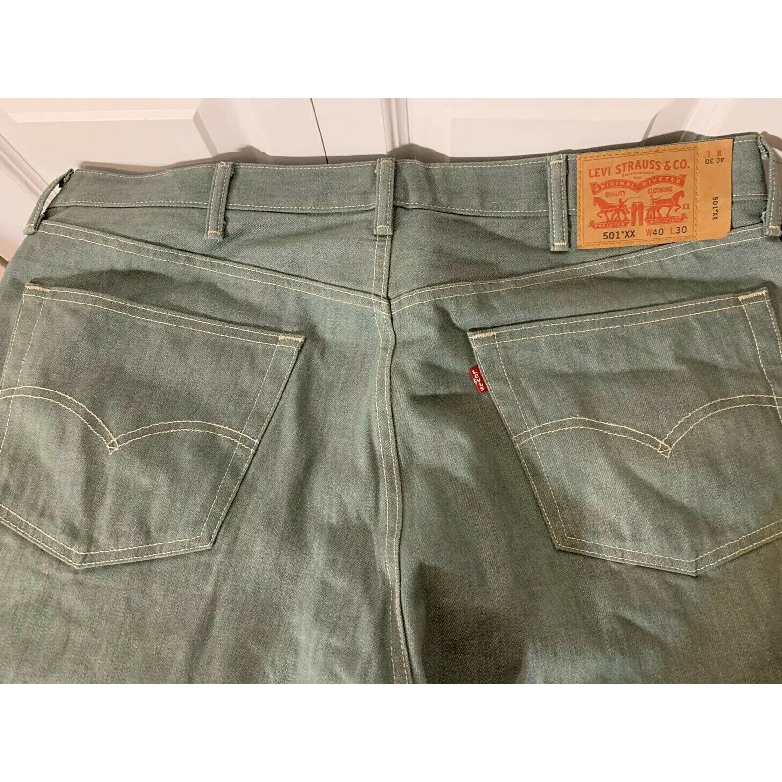 Levi's LEVI'S 501XX MENS 40x30 SHRINK TO FIT BUTTON FLY COTTON Gree Size US 40 / EU 56 - 7 Thumbnail