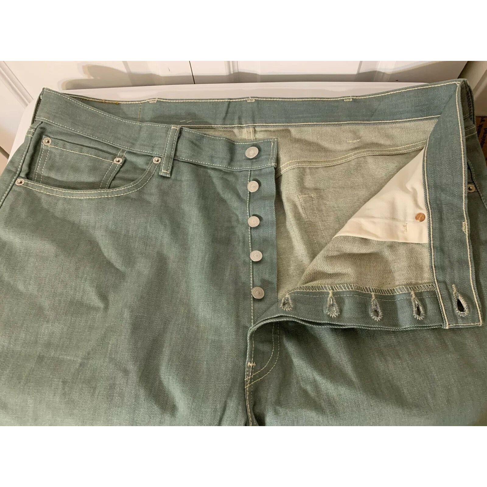 Levi's LEVI'S 501XX MENS 40x30 SHRINK TO FIT BUTTON FLY COTTON Gree Size US 40 / EU 56 - 2 Thumbnail