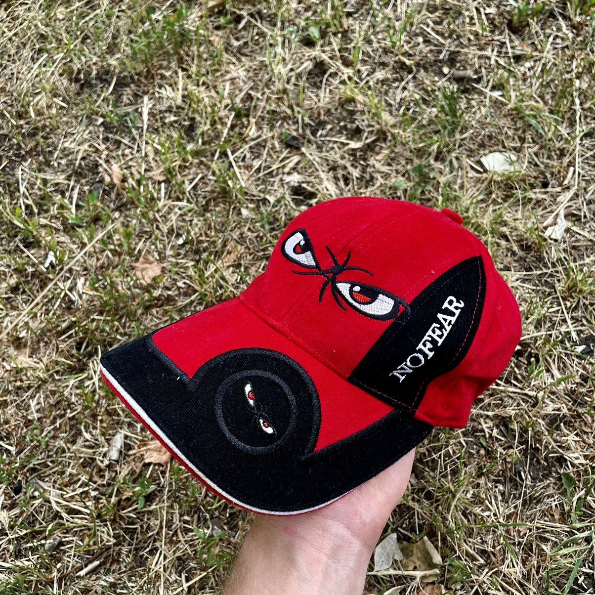 Vintage Vintage 90s No Fear Logo Cap Hat Streetwear Skate Slim OS Size ONE SIZE - 3 Thumbnail