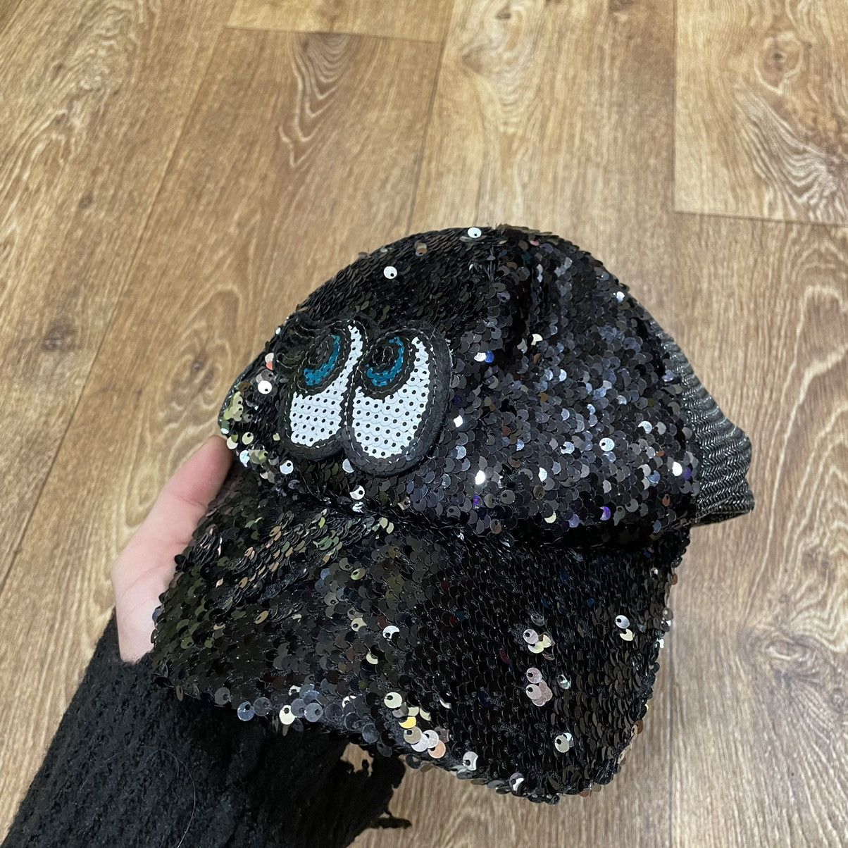 Vintage Vintage Y2K Sequin Baseball Cap All Over Print Streetwear OS Size ONE SIZE - 3 Thumbnail