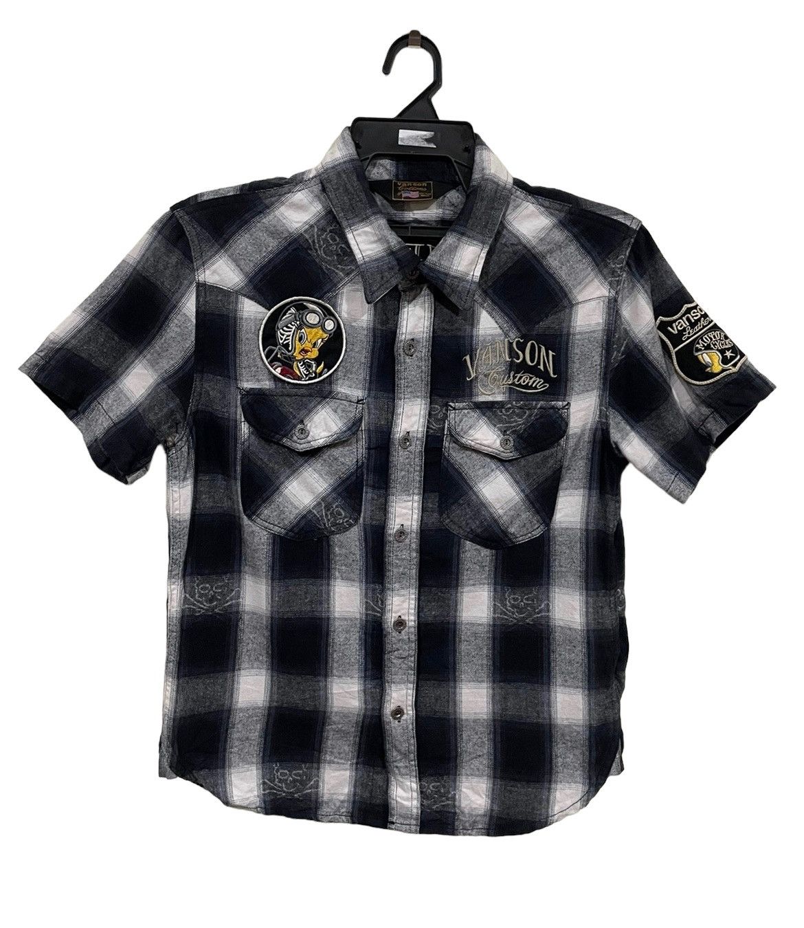 Vanson Leathers Vanson Leather X Tweety Racing AOP Shadow Plaid Flannel Size US S / EU 44-46 / 1 - 1 Thumbnail