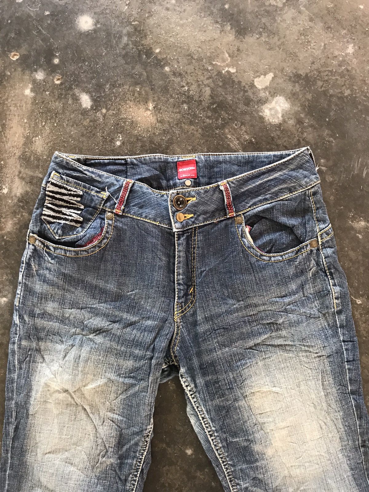 Hysteric Glamour × Japanese Brand FLARE💥Vtg Bobson Buckle Back Jeans Size US 33 - 2 Thumbnail