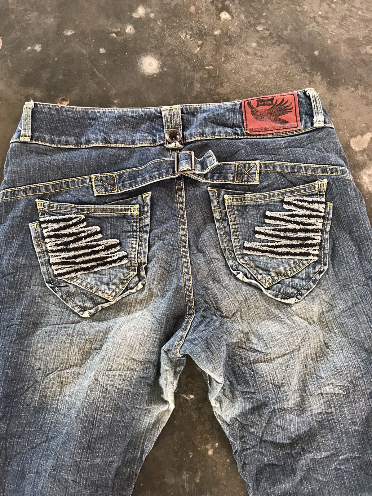 Hysteric Glamour × Japanese Brand FLARE💥Vtg Bobson Buckle Back Jeans Size US 33 - 8 Thumbnail