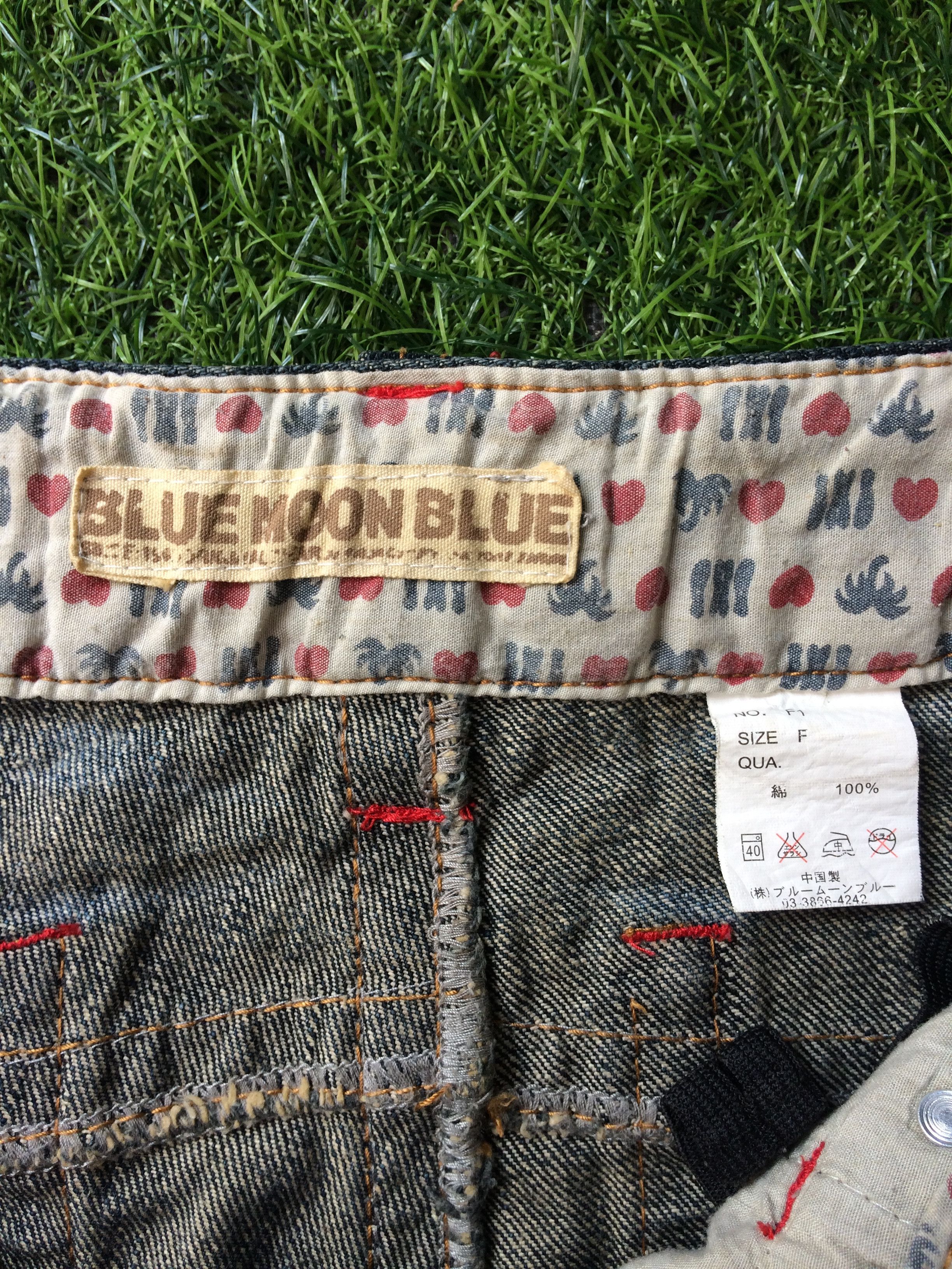Japanese Brand Blue Moon Blue Distressed Denim Jeans #D-155 Size 27" / US 4 / IT 40 - 11 Thumbnail