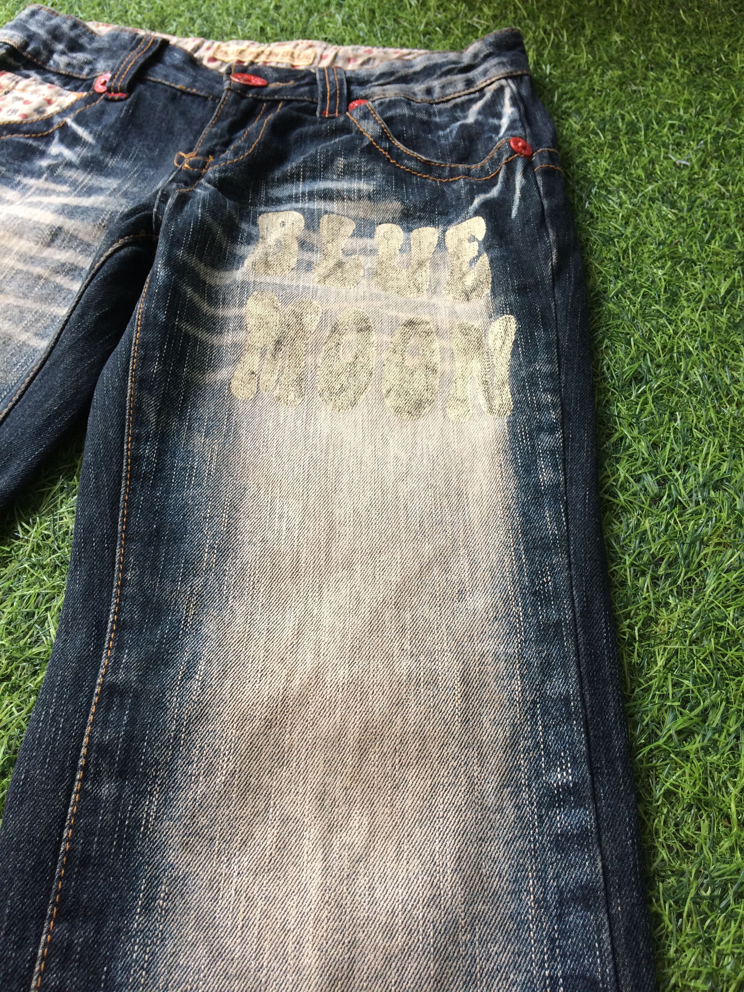 Japanese Brand Blue Moon Blue Distressed Denim Jeans #D-155 Size 27" / US 4 / IT 40 - 6 Thumbnail