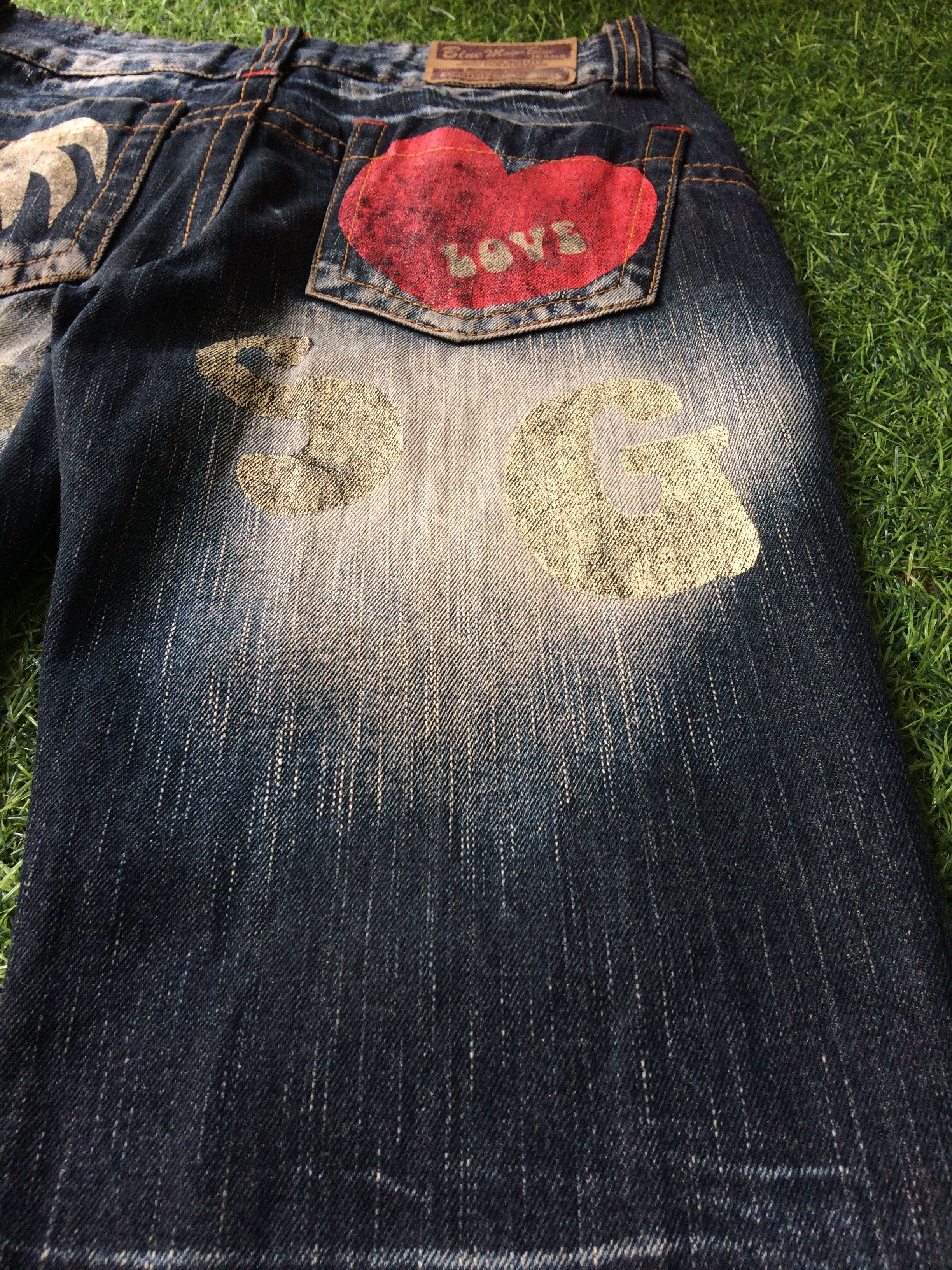 Japanese Brand Blue Moon Blue Distressed Denim Jeans #D-155 Size 27" / US 4 / IT 40 - 8 Thumbnail