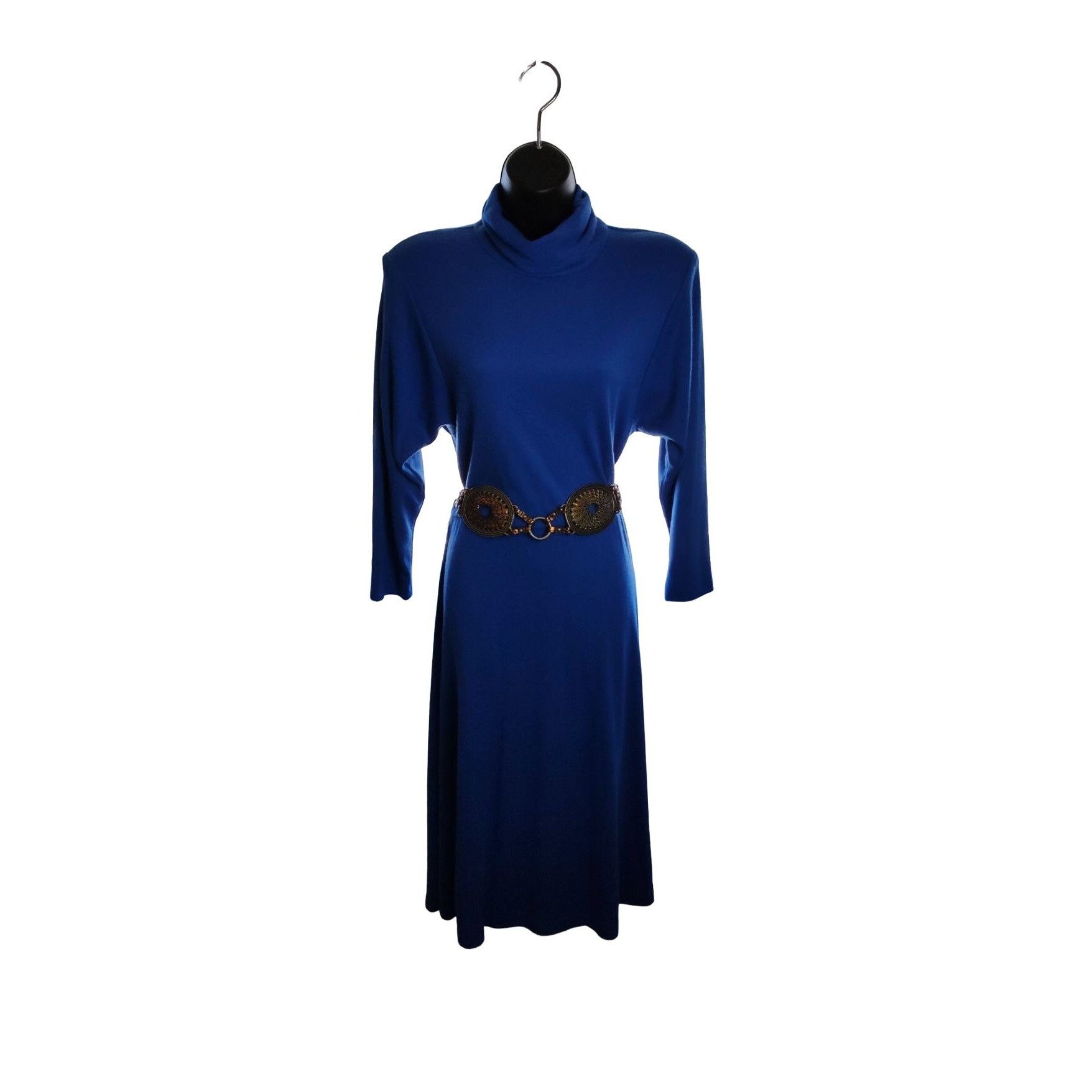 Vintage 1980's Joni Blair Blue Midi Dress Size M / US 6-8 / IT 42-44 - 1 Preview