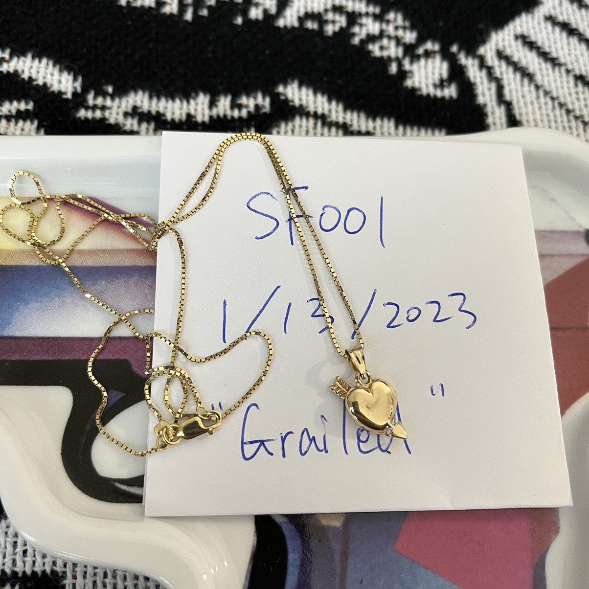 Supreme Gold Heart and Arrow Pendant 14k - アクセサリー