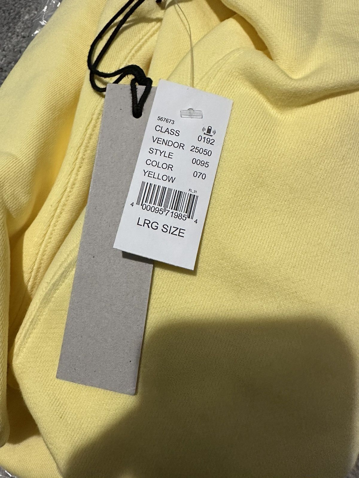 Fear of God Fear of god essentials lemonade hoodie Size US L / EU 52-54 / 3 - 6 Thumbnail