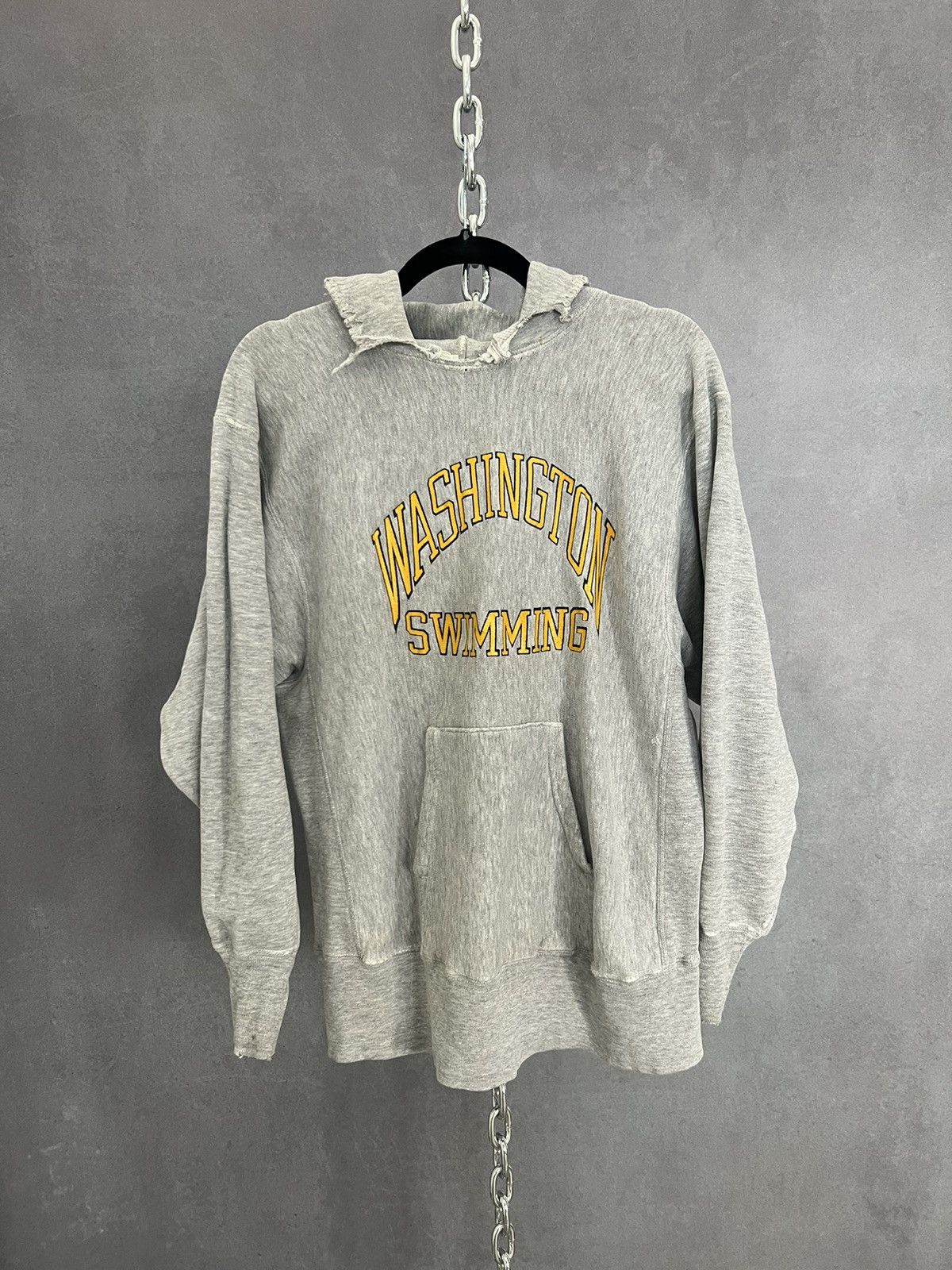 Vintage champion single color reverse weave hoodie rare L
