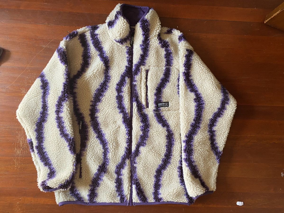 image of Gramicci Off White Swirl Fleece, Men's (Size Small)