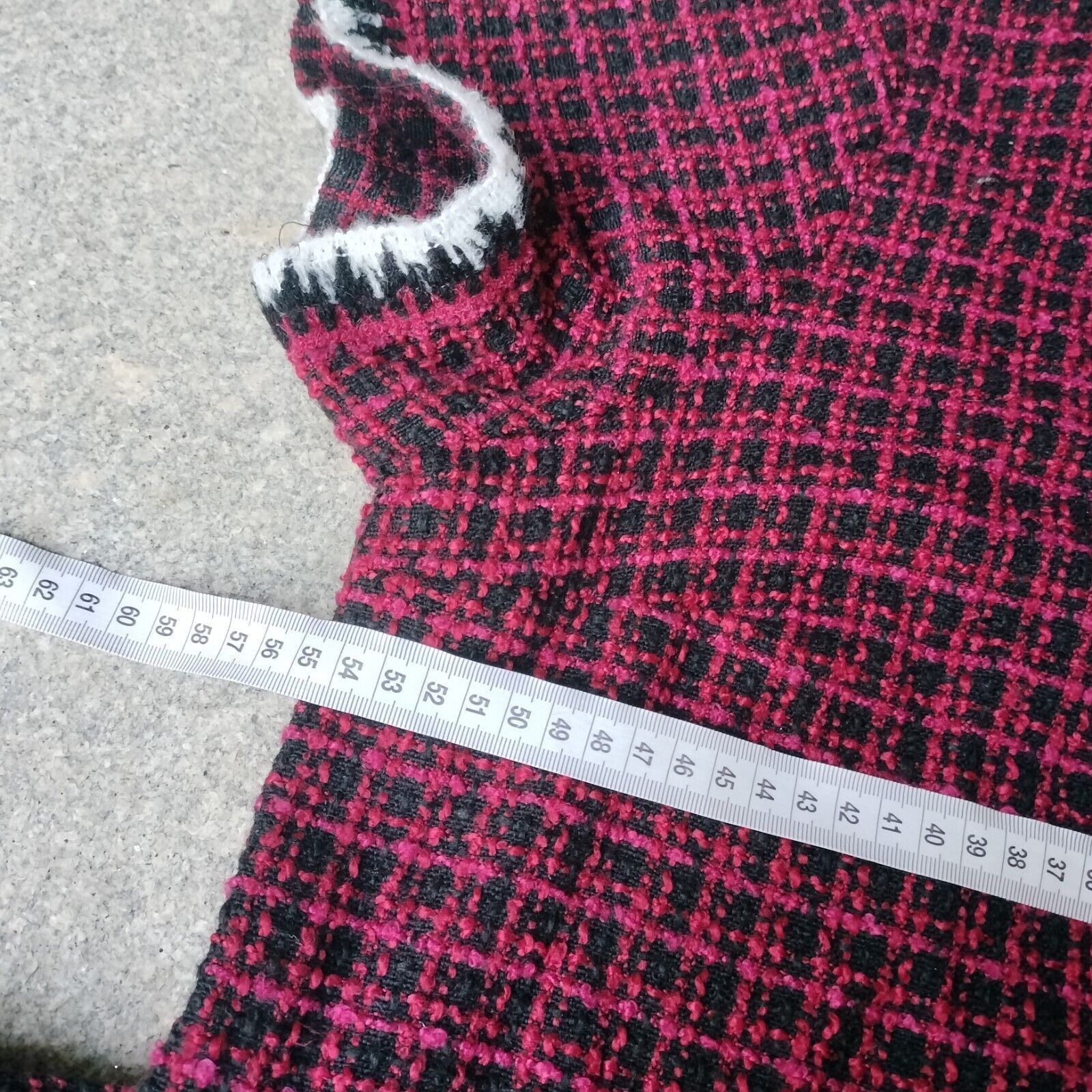 Designer Dorothy Perkins Dress Red Black Tweed Knit Mini Check Shift Size XXL / US 16-18 / IT 52-54 - 8 Thumbnail