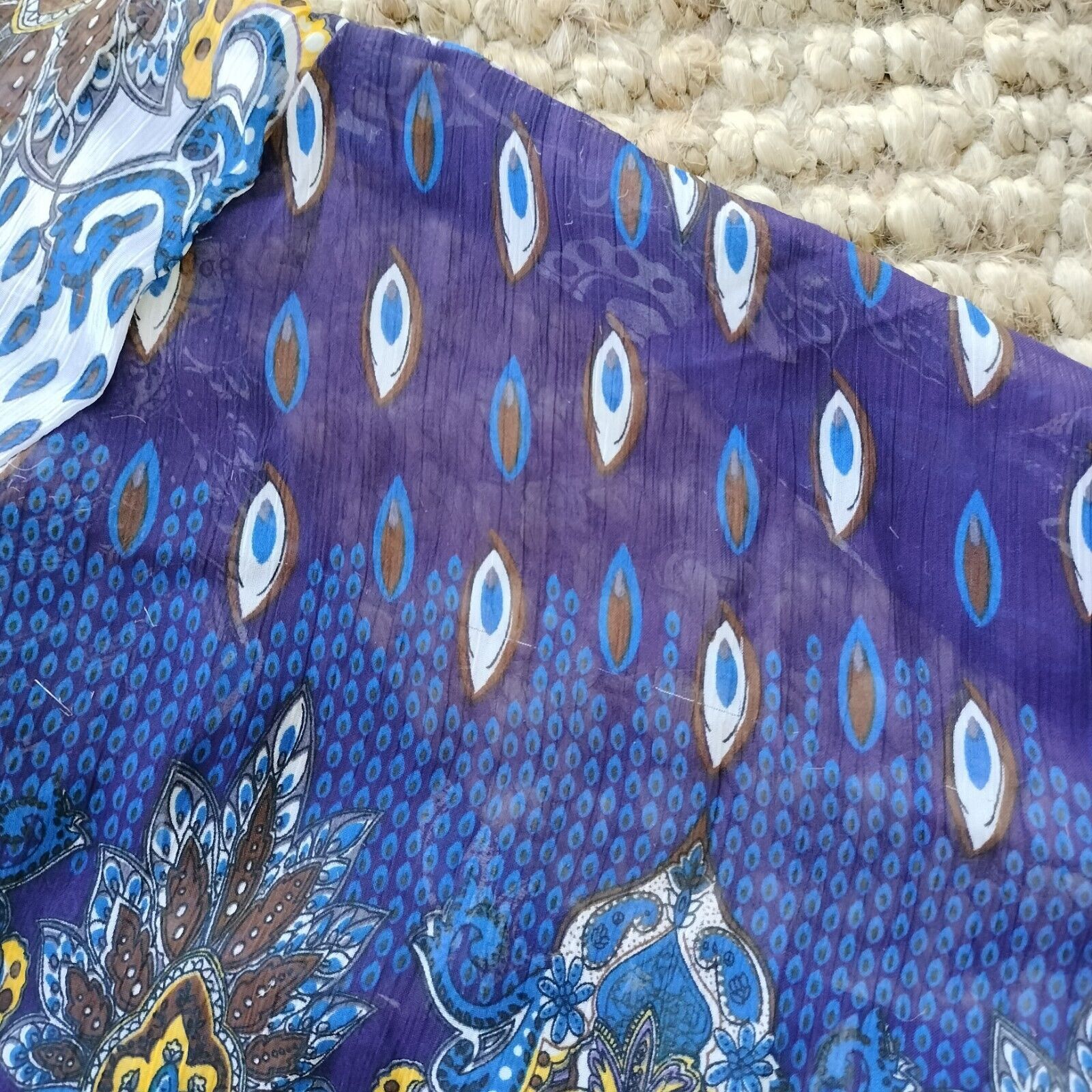 Designer Vintage 90s Y2K Fashion Fair Size S Top Paisley Puff Sleeve Size S / US 4 / IT 40 - 9 Thumbnail