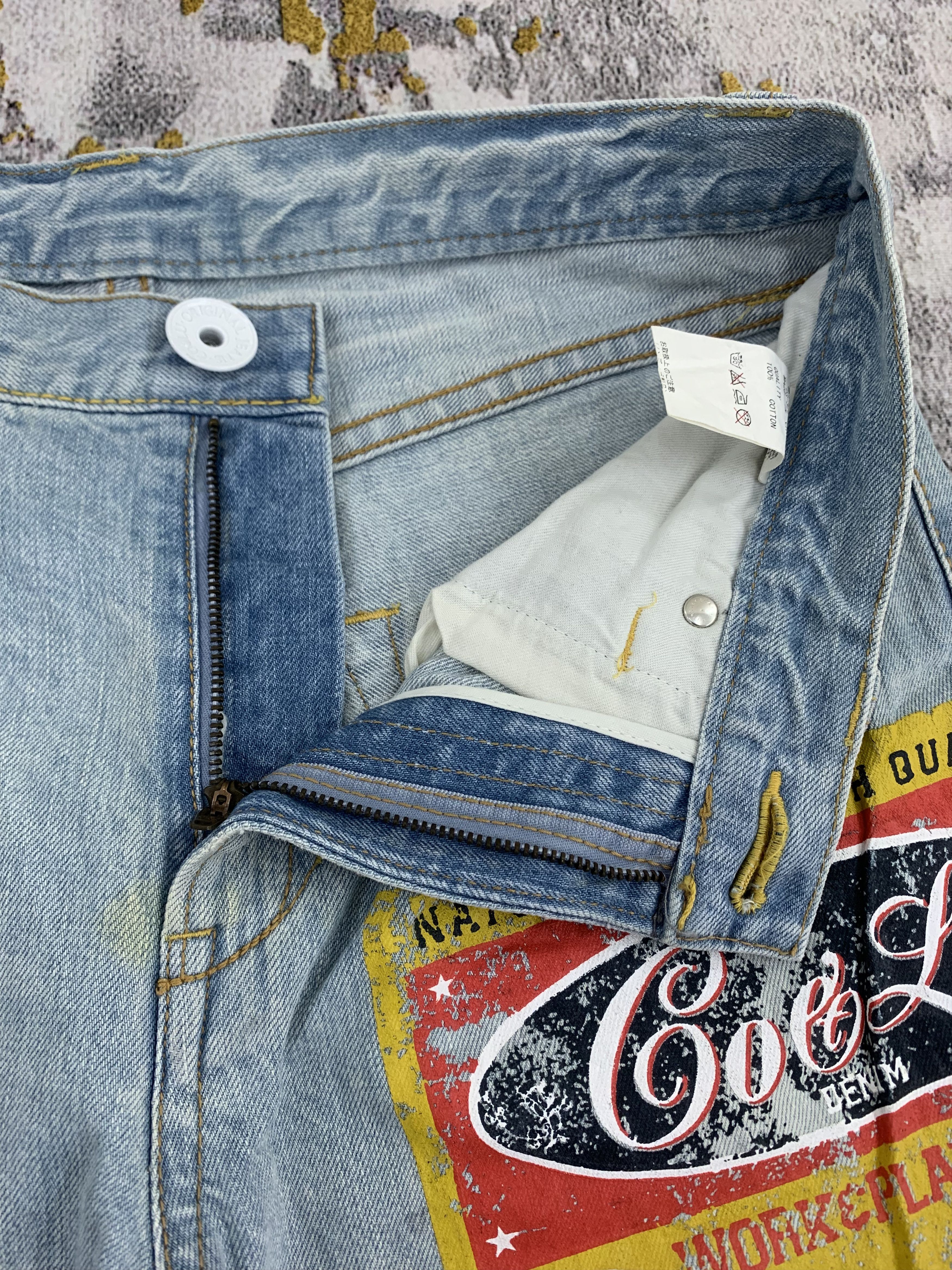 Japanese Brand × Vintage Distressed Patch Jeans Light Wash Denim Co&Lu Size US 32 / EU 48 - 5 Thumbnail