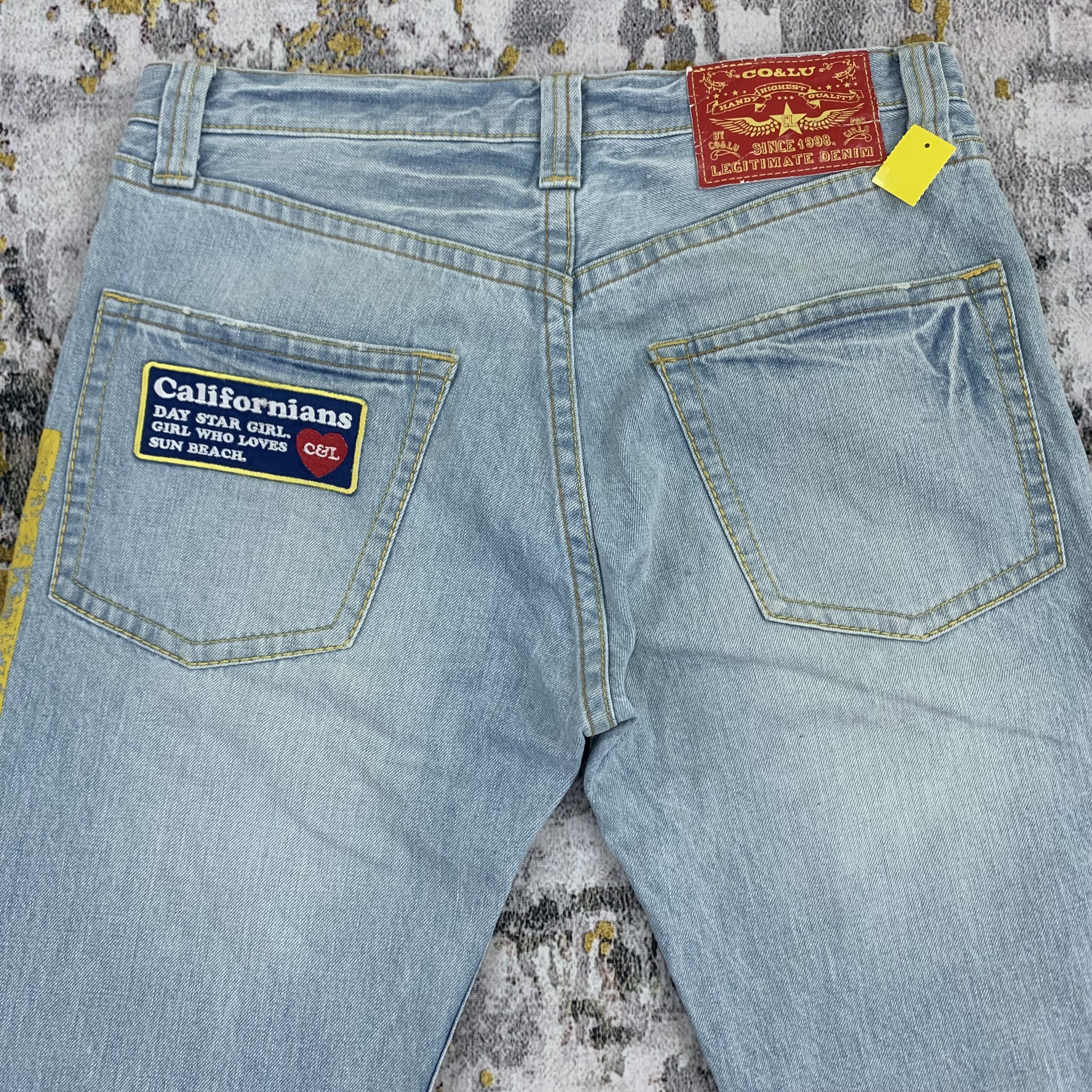 Japanese Brand × Vintage Distressed Patch Jeans Light Wash Denim Co&Lu Size US 32 / EU 48 - 7 Thumbnail