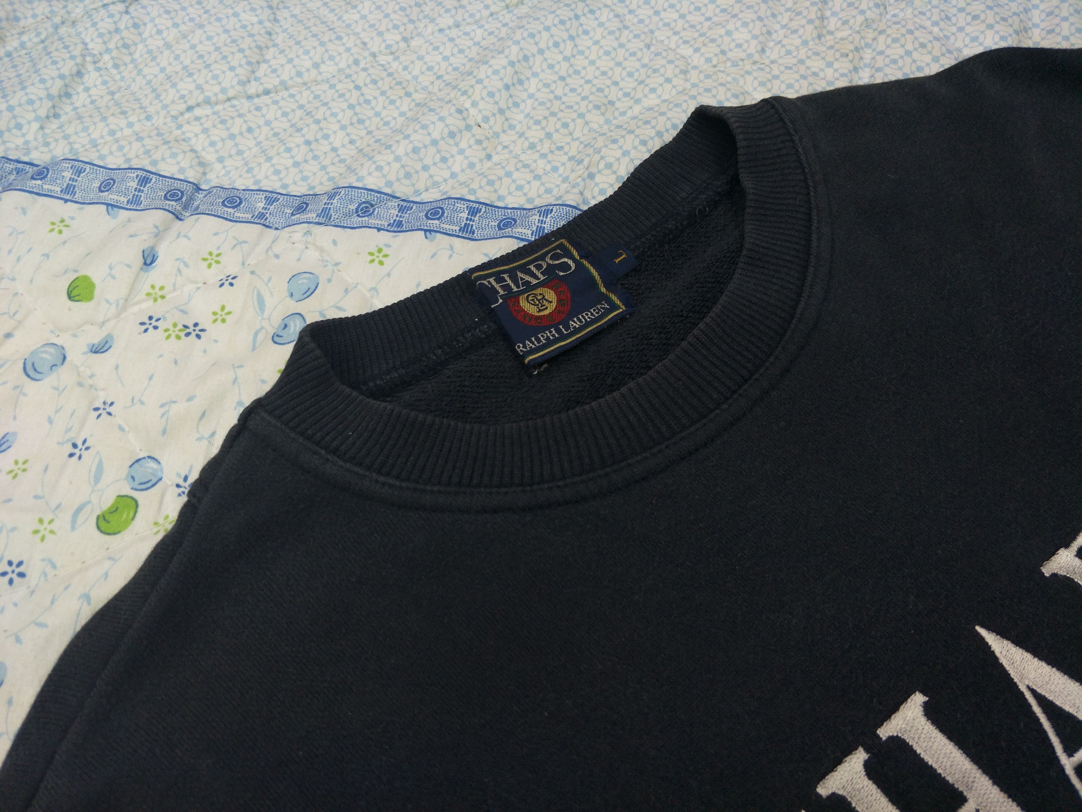Sweatshirt Big Spellout Embroidery//Size L//Made Japan