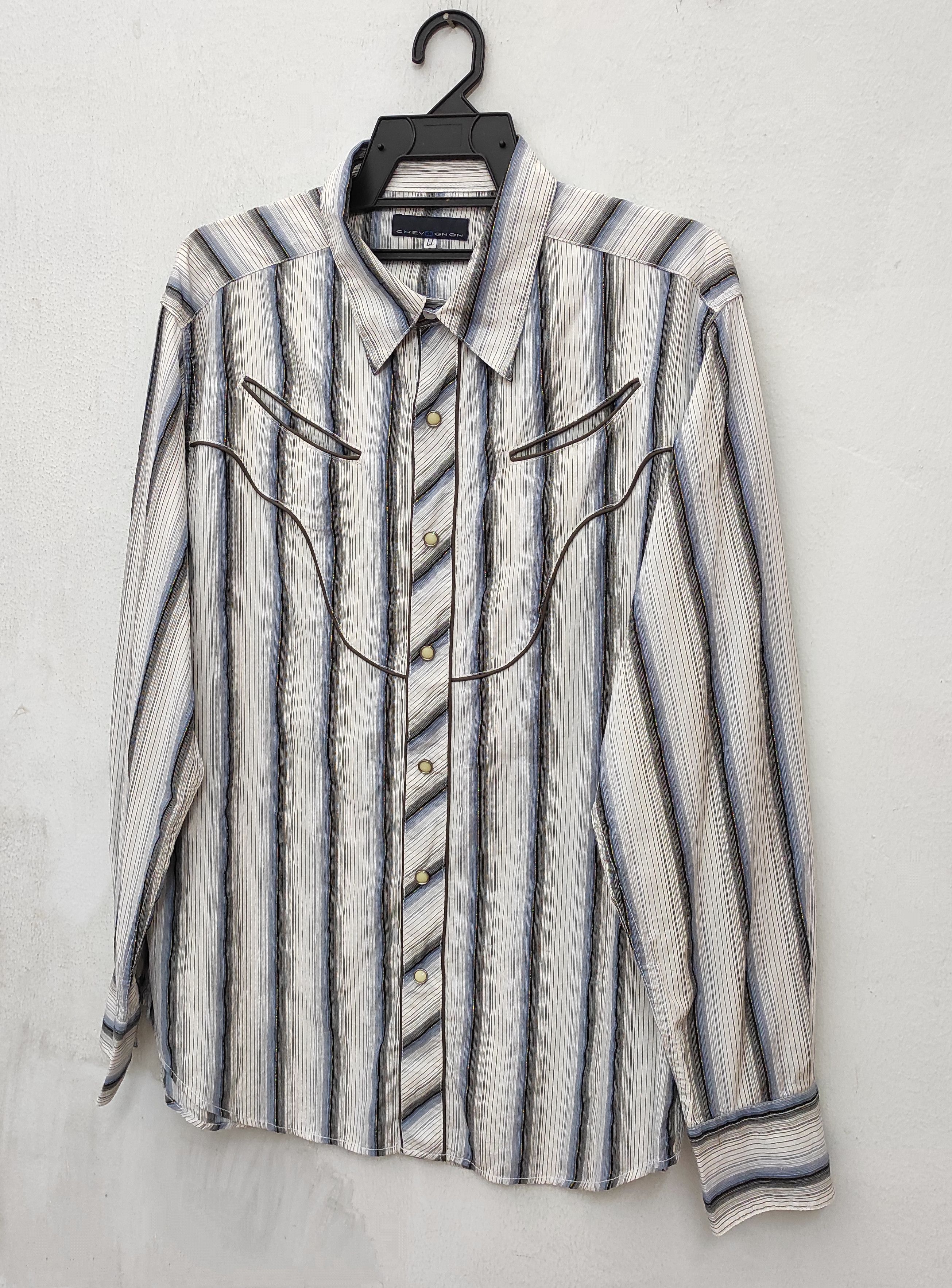 Chevignon CHEVIGNON SMILE POCKETS WESTERN SNAP BUTTON lurex SHIRT Size US L / EU 52-54 / 3 - 11 Thumbnail