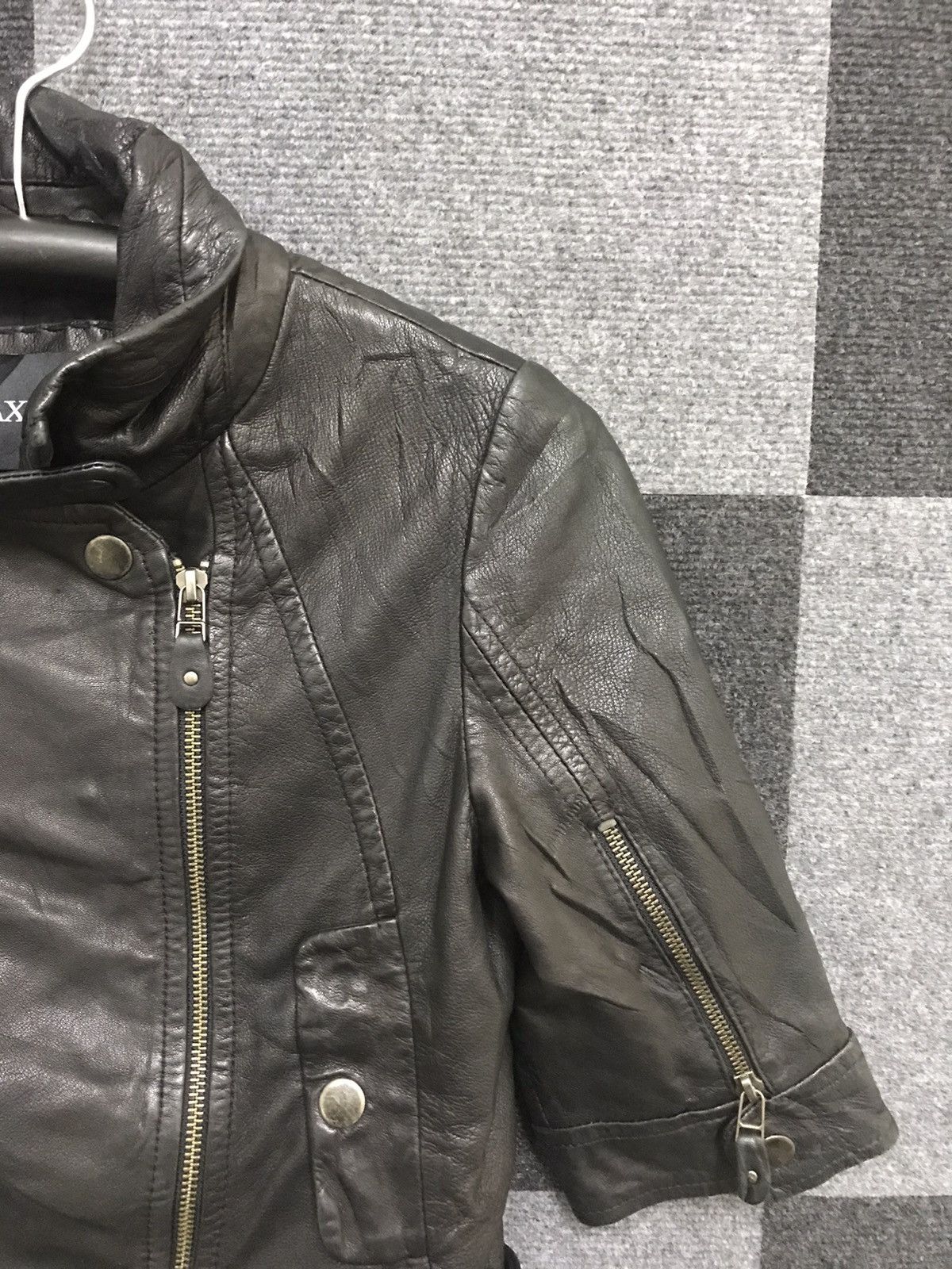 Genuine Leather × MAX&Co. Max & Co 3/4 Biker Jacket Size M / US 6-8 / IT 42-44 - 3 Thumbnail