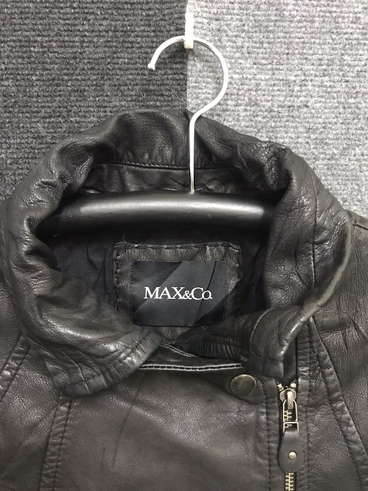 Genuine Leather × MAX&Co. Max & Co 3/4 Biker Jacket Size M / US 6-8 / IT 42-44 - 2 Thumbnail