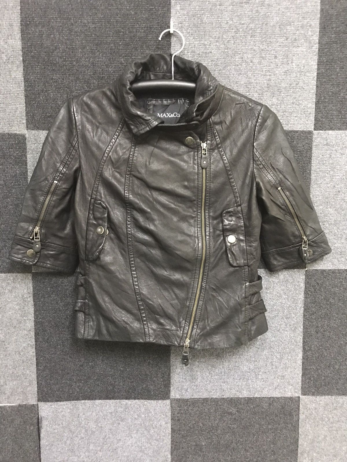 Genuine Leather × MAX&Co. Max & Co 3/4 Biker Jacket Size M / US 6-8 / IT 42-44 - 1 Thumbnail