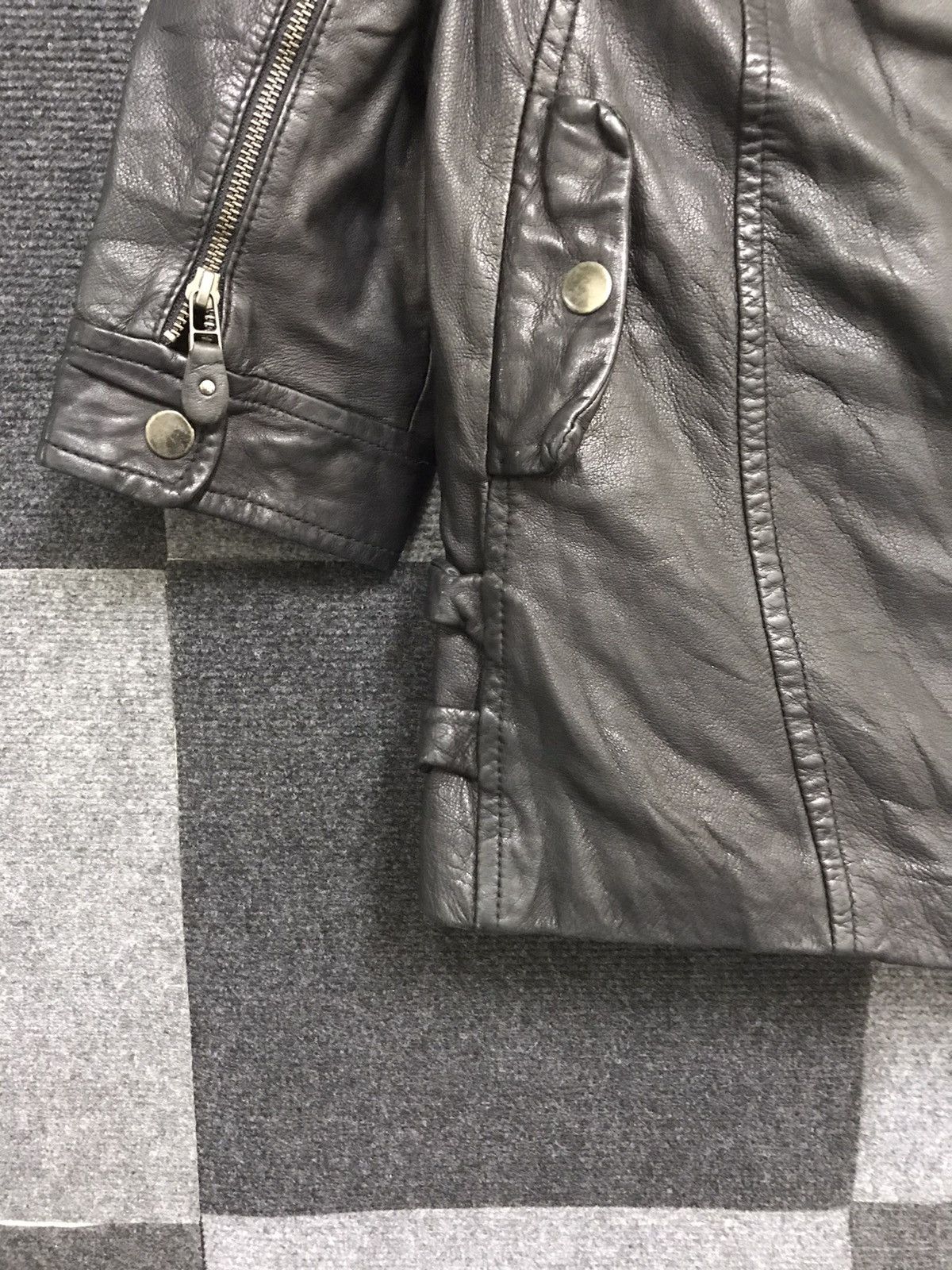 Genuine Leather × MAX&Co. Max & Co 3/4 Biker Jacket Size M / US 6-8 / IT 42-44 - 6 Thumbnail