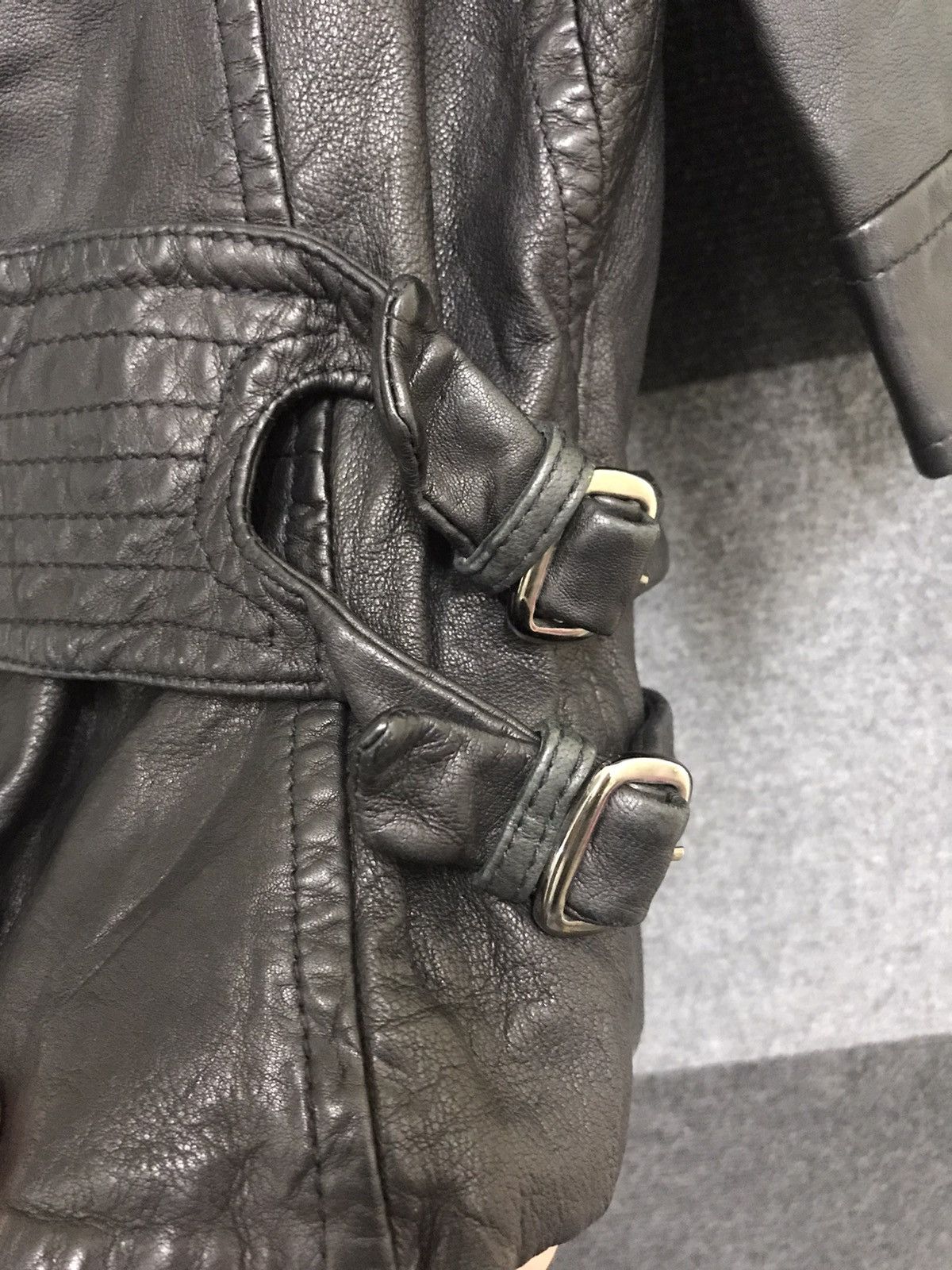 Genuine Leather × MAX&Co. Max & Co 3/4 Biker Jacket Size M / US 6-8 / IT 42-44 - 9 Thumbnail