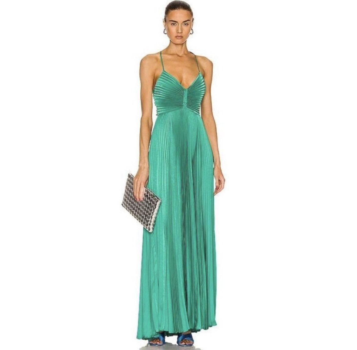 A.L.C. Green Pleated Gown ALC Aries Pleated Gown 00 | Grailed