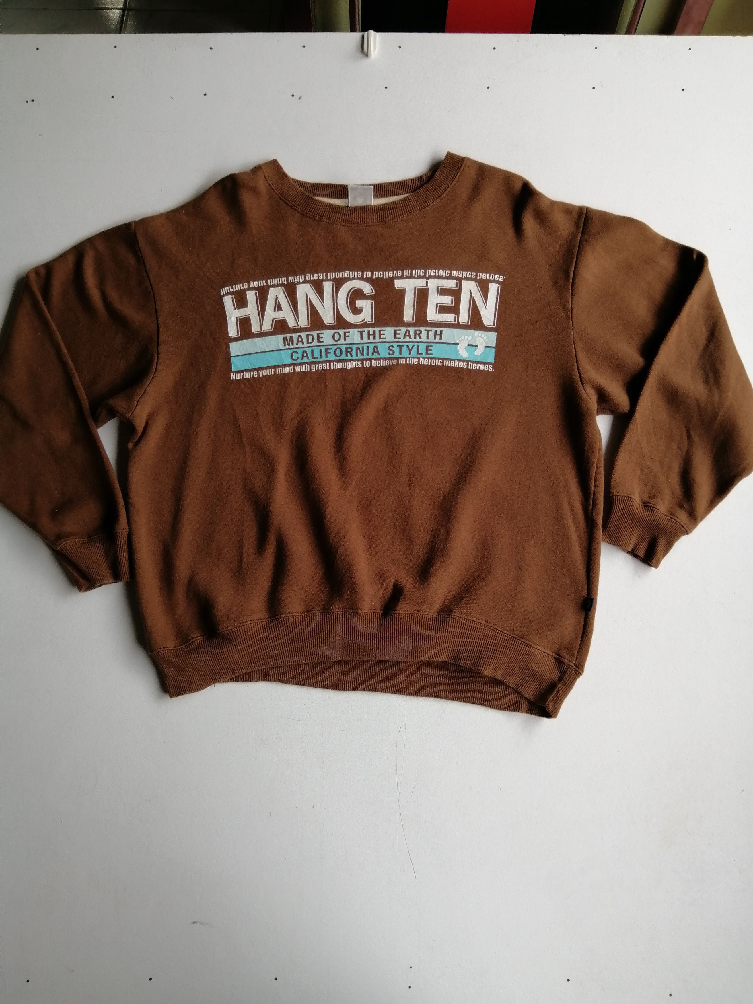 Designer × Hang Ten Vintage Hang Ten California Style Big Logo Sweatshirt Size US M / EU 48-50 / 2 - 2 Thumbnail