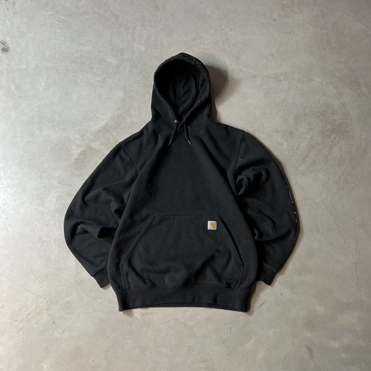 Carhartt ORIGINAL FIT sweatshirt pullover hoodie, men's size M cotton black type Vintage Second Hand main image 0