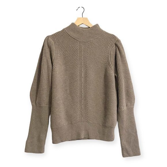 Pearl By Lela Rose Blouson Sleeve Wool Sweater Size M Dark