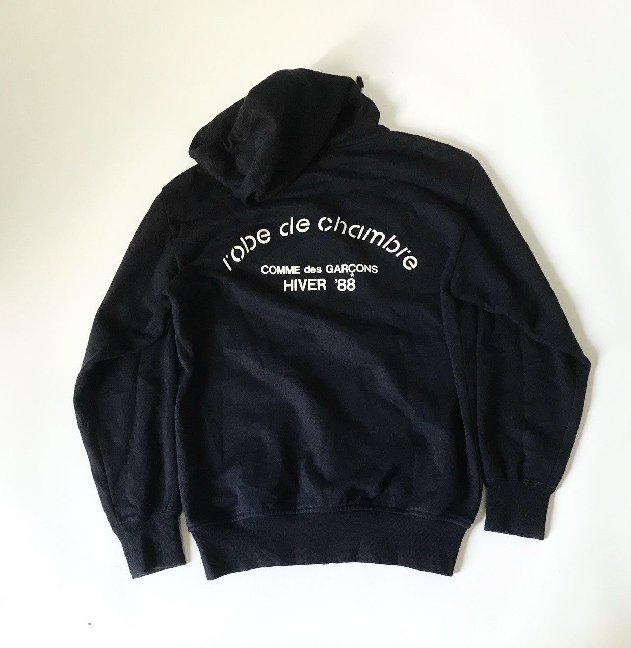 Comme Des Garcons Zip Hoodie Black Grailed