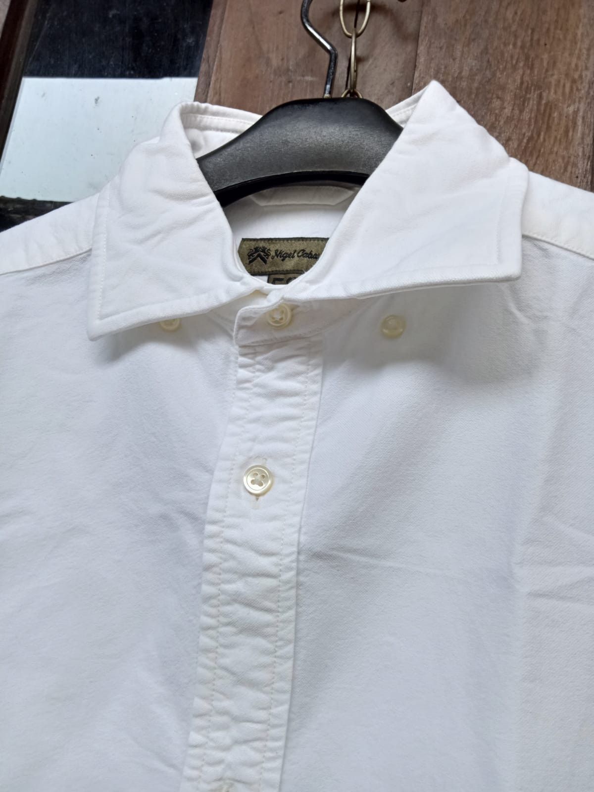 Nigel Cabourn Nigel Cabourn British Officer White Button Shirt Mens 50 Size US M / EU 48-50 / 2 - 3 Thumbnail