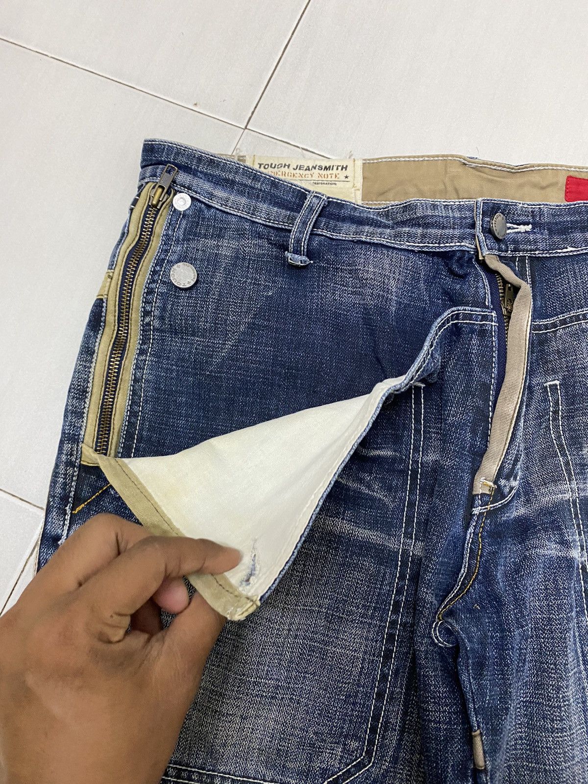 Other Vintage Tough jeans smith multi pocket bondage unique design Size US 36 / EU 52 - 5 Thumbnail