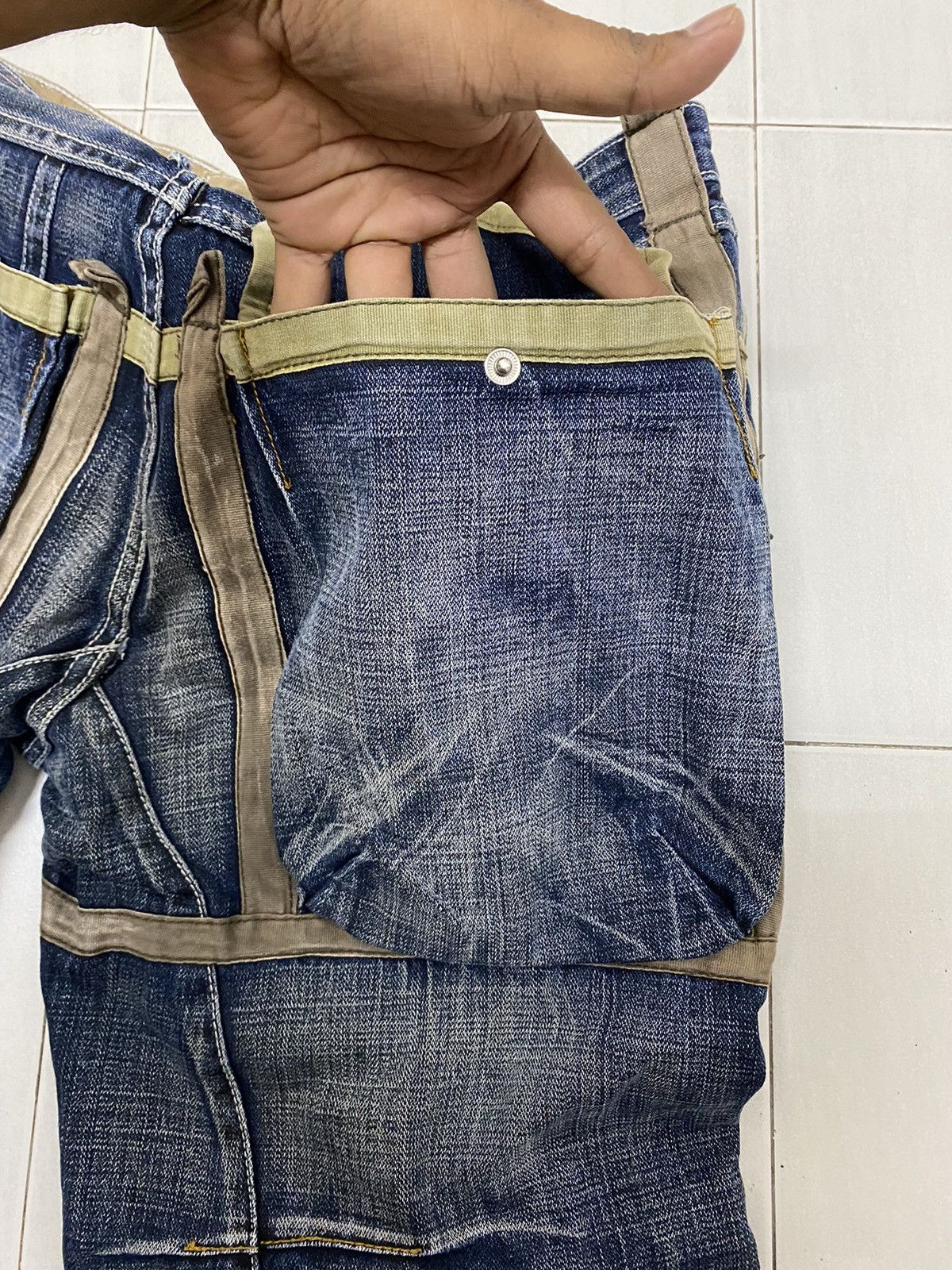 Other Vintage Tough jeans smith multi pocket bondage unique design Size US 36 / EU 52 - 14 Thumbnail