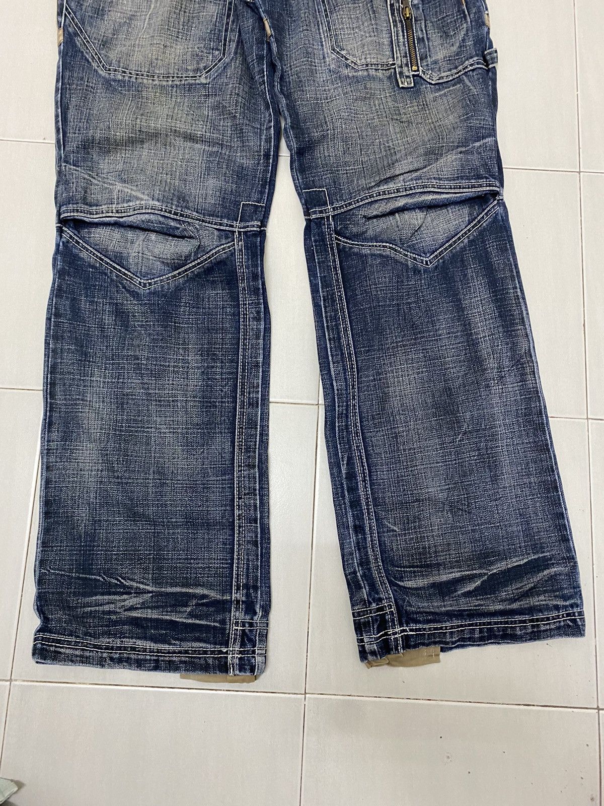 Other Vintage Tough jeans smith multi pocket bondage unique design Size US 36 / EU 52 - 3 Thumbnail