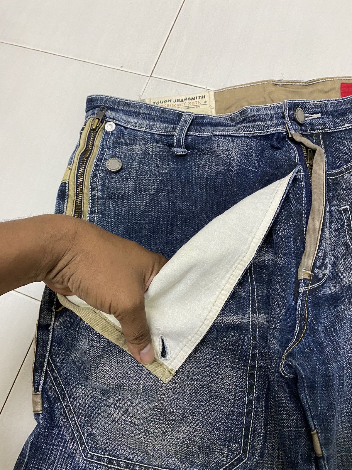 Other Vintage Tough jeans smith multi pocket bondage unique design Size US 36 / EU 52 - 6 Thumbnail